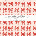Seamless Red Bow Pattern by Moore & Mountain Design