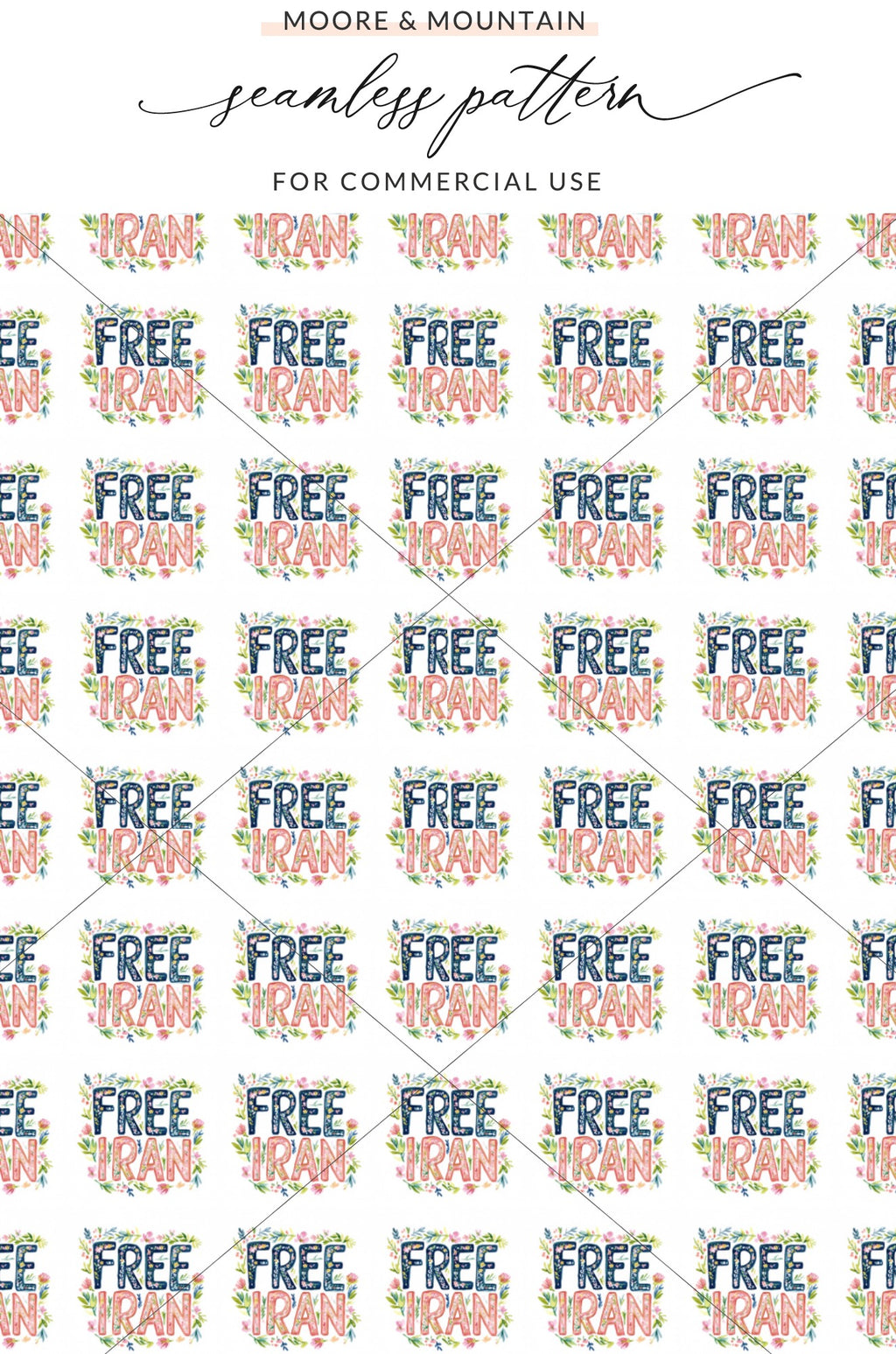 Free Iran Floral Seamless Design Pattern Digital product type
Free Iran, Seamless Pattern, Floral Design, Digital Pattern, Repeat Pattern, Iran Protest, Women Life Freedom, Mahsa Amini, Human Rights, Activism Art, Political Statement, Watercolor Floral, Text Pattern, Commercial Use, Digital Download, Instant Download, Fabric Design, Support Iran, Protest Art, Rights Movement