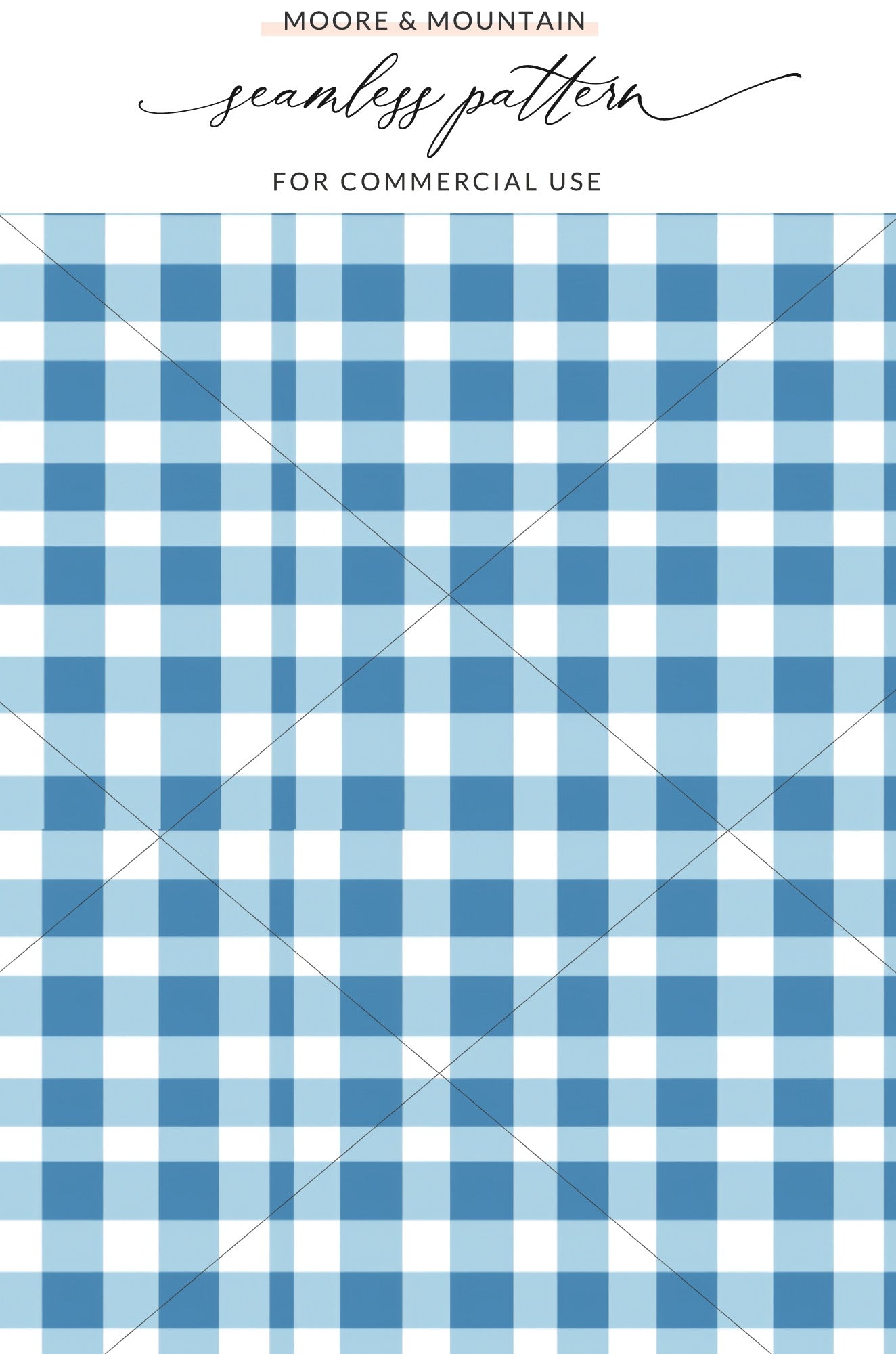 Beautiful Blue Gingham Seamless Pattern for Commercial Use