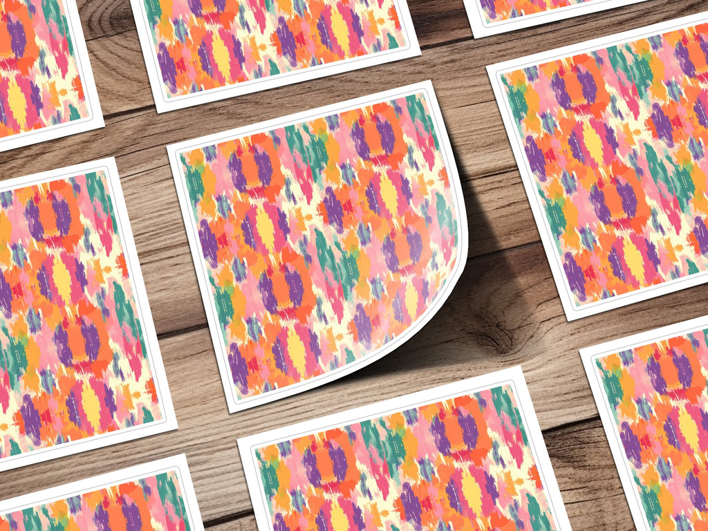 Bright Abstract Multicolor Pattern Art Print Sheets product