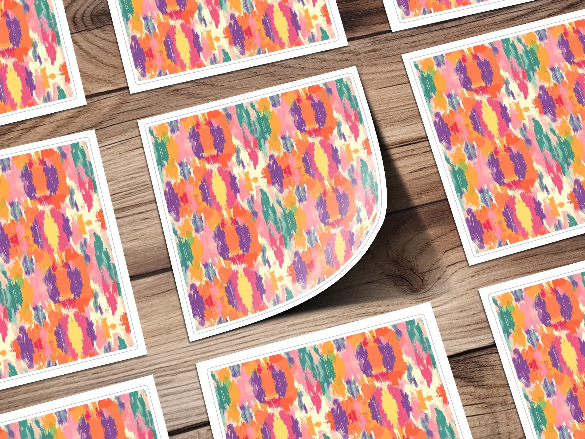 Bright Abstract Multicolor Pattern Art Print Sheets product