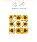 Nine stylized sunflowers arranged in a grid, with "Clip Art" text above.