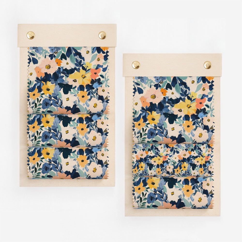 Vibrant Floral Patterned Fabric Swatches for Crafting
