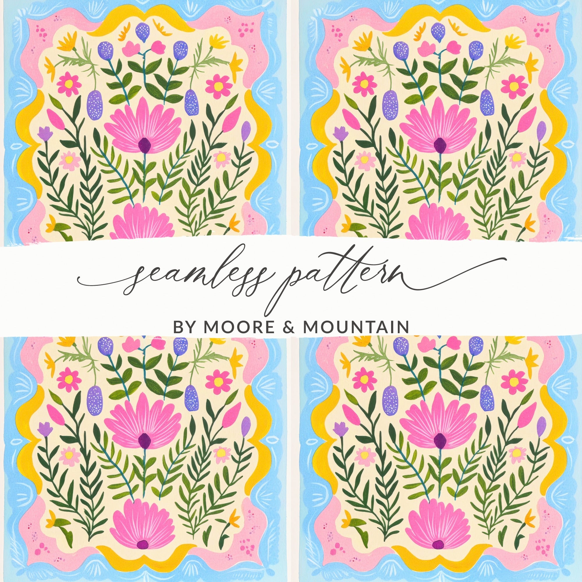 Vibrant Floral Seamless Pattern by Moore & Mountain