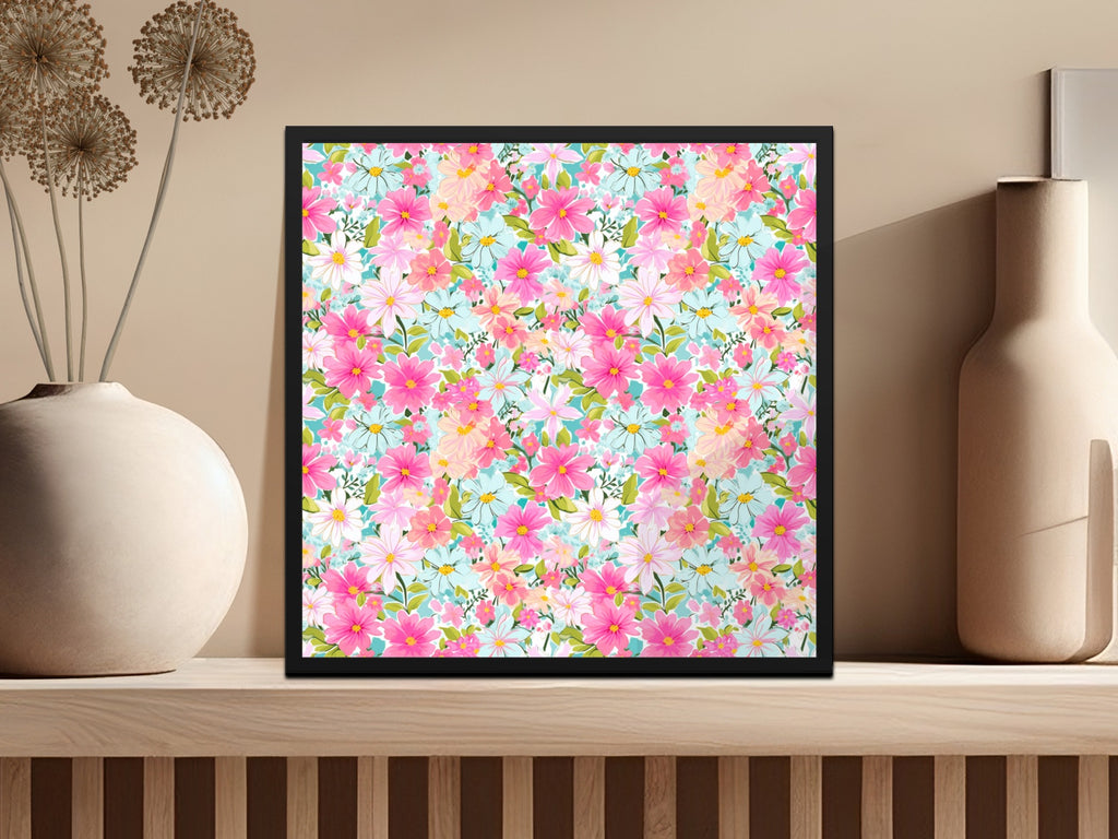 Vibrant Botanical Floral Artwork Wall Decor Print