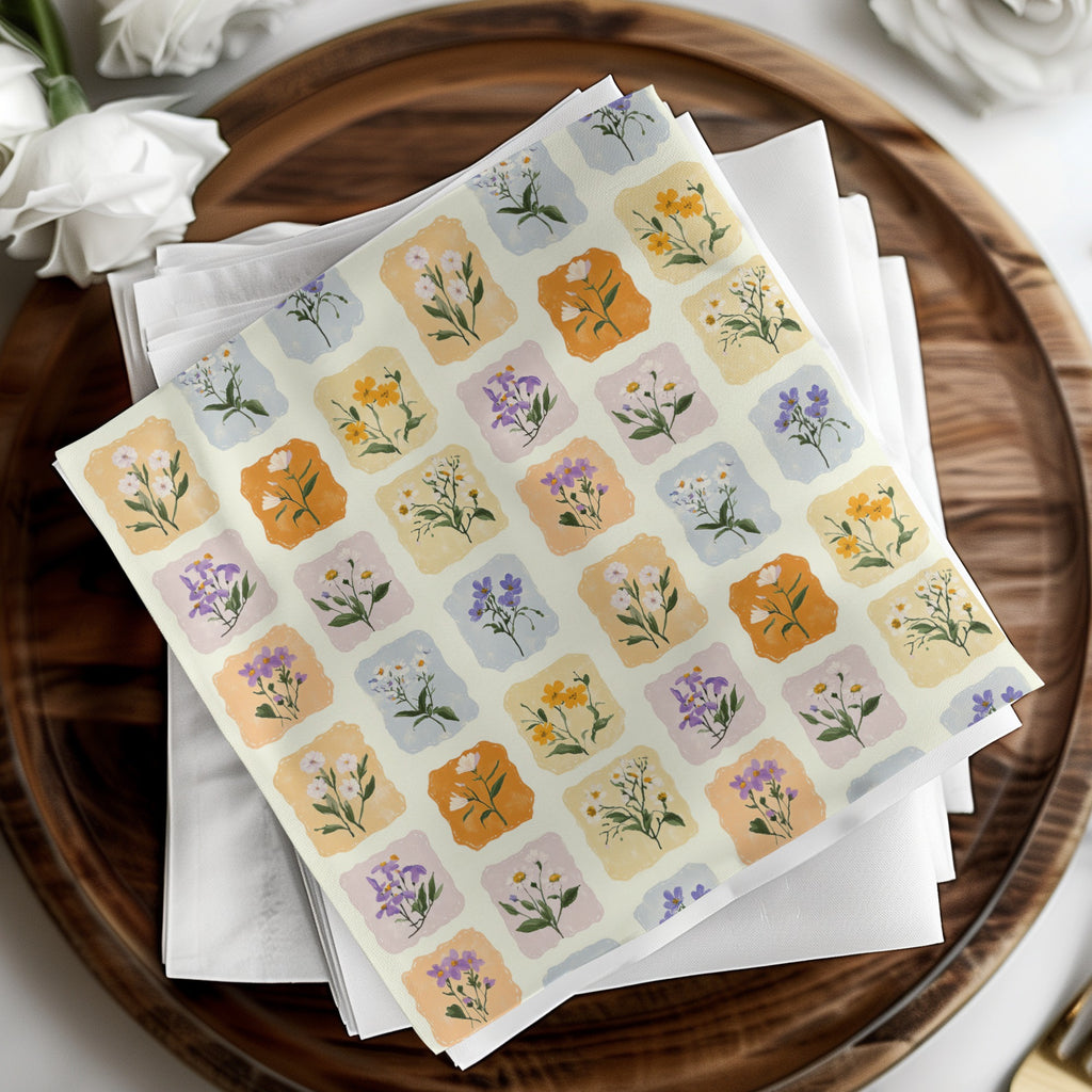 Floral Pattern Paper Napkins for Home and Kitchen Use