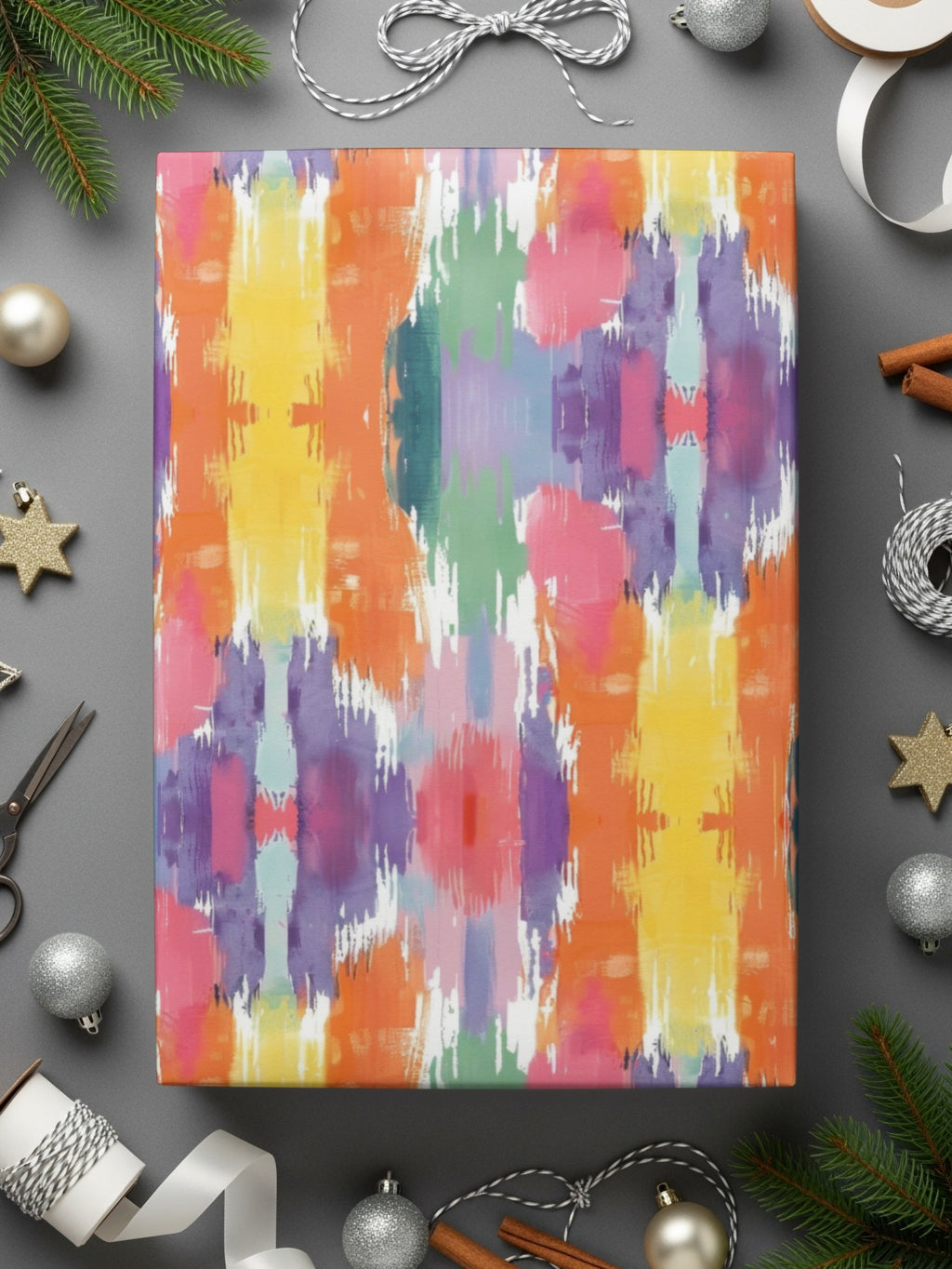 Colorful Abstract Pattern Festive Wrapping Paper Sheets