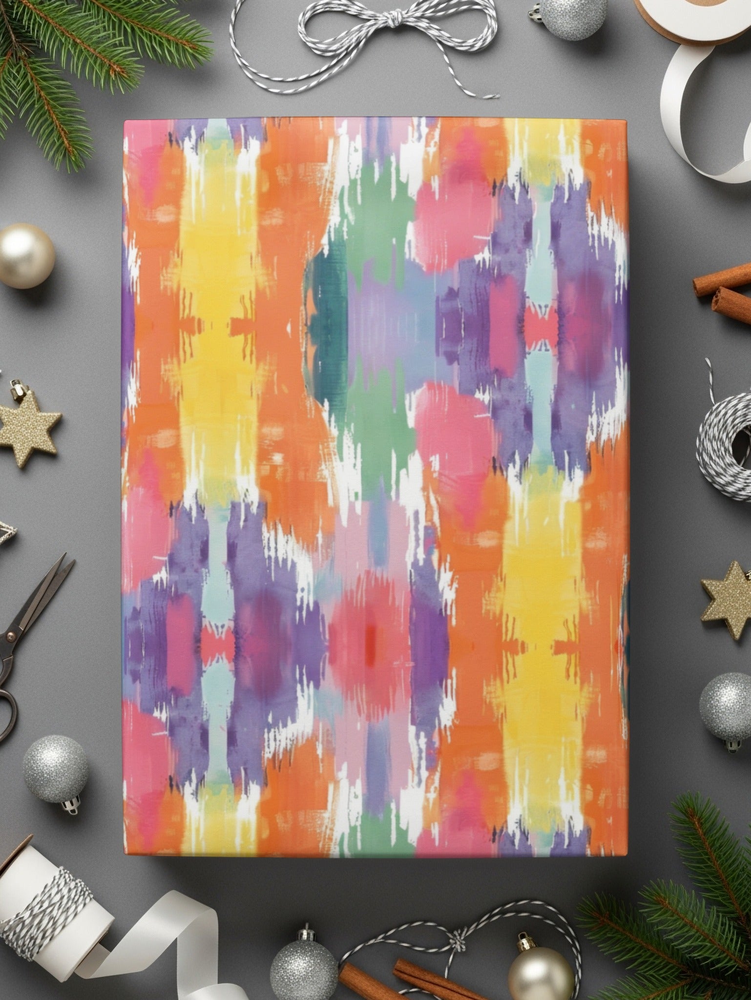 Colorful Abstract Pattern Festive Wrapping Paper Sheets