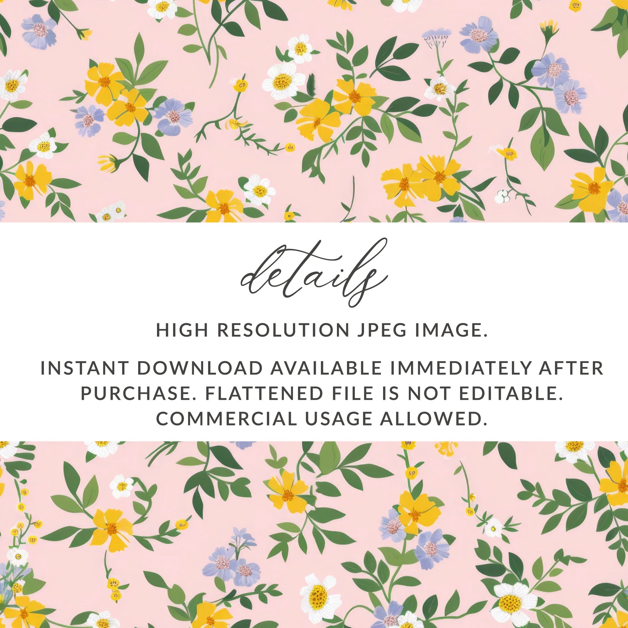 High Resolution Floral JPEG Image Instant Download