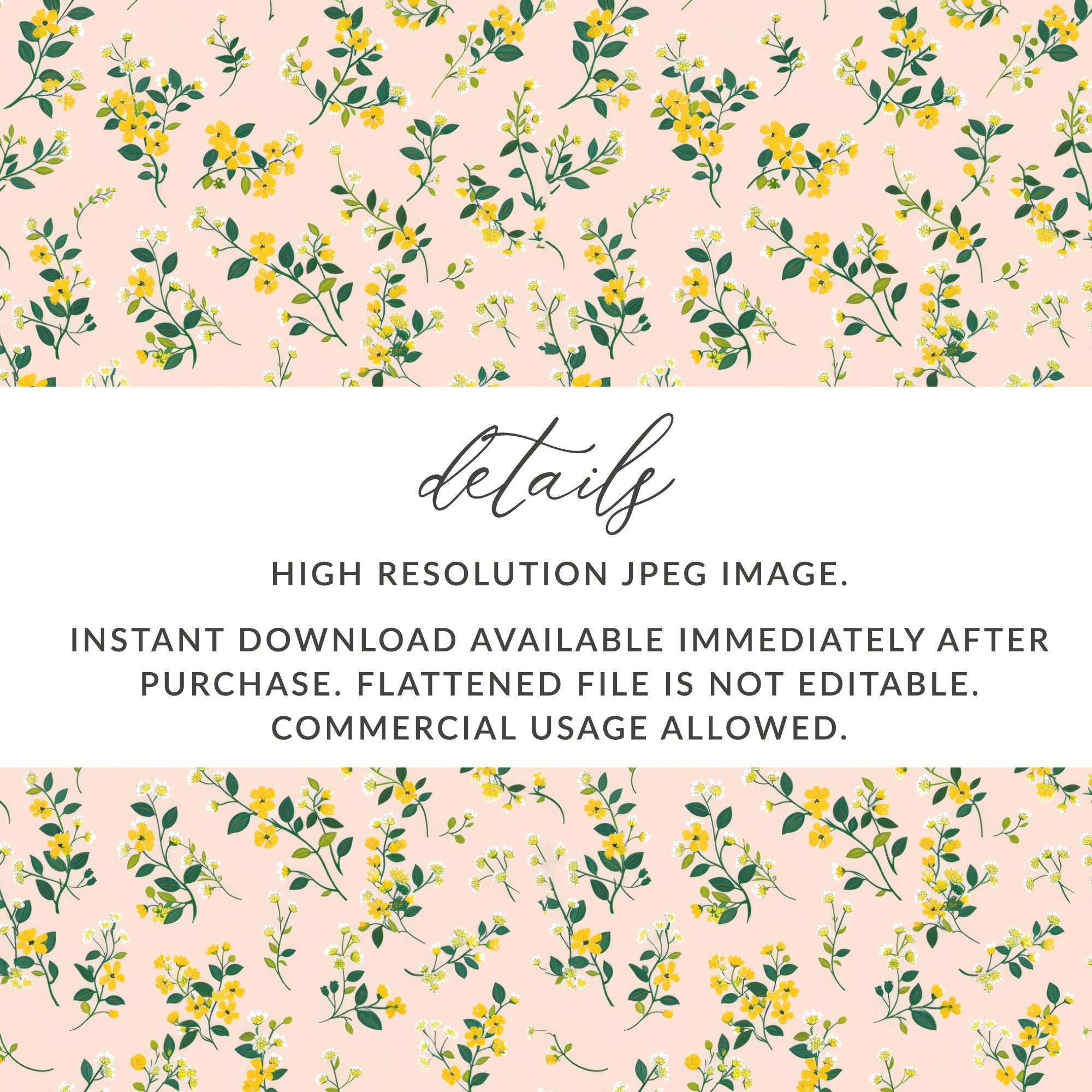 High Resolution Floral JPEG Image Instant Download