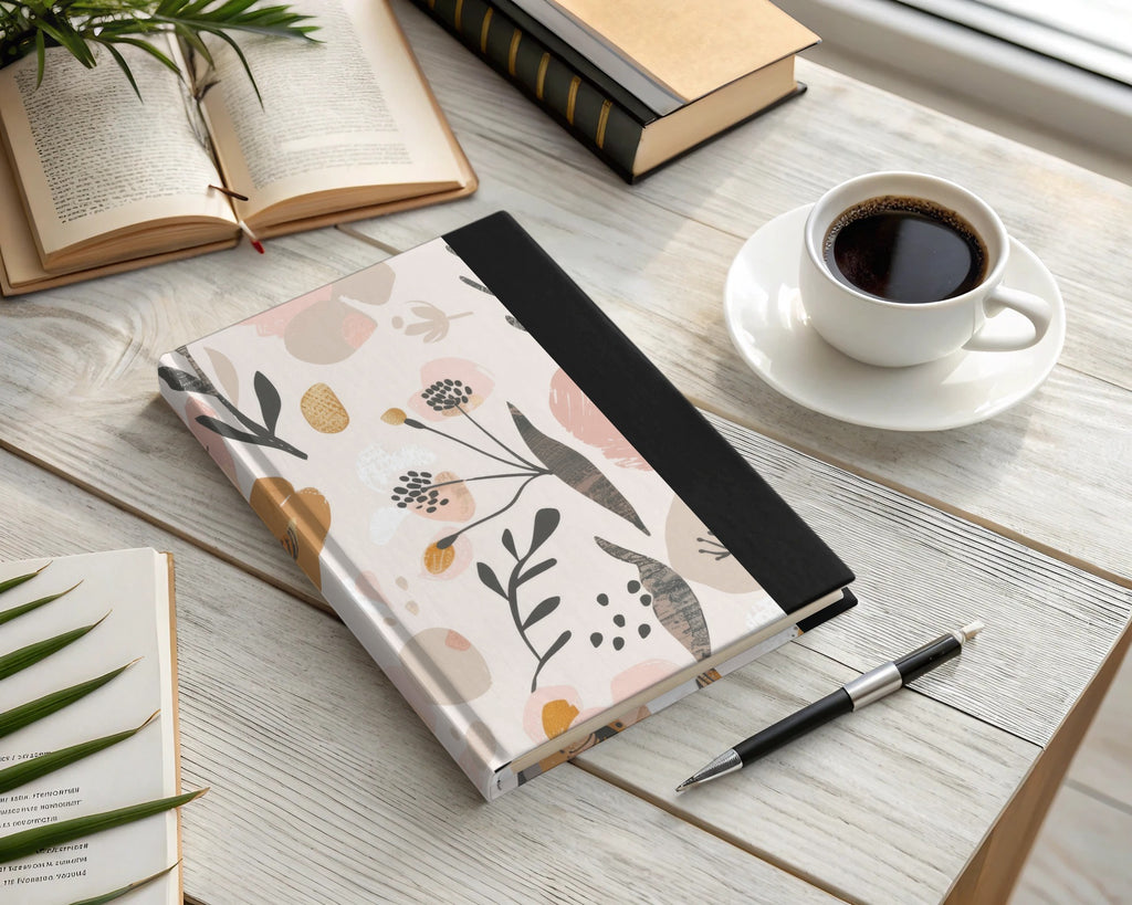 Floral Pattern Hardcover Notebook for Stylish Note-taking