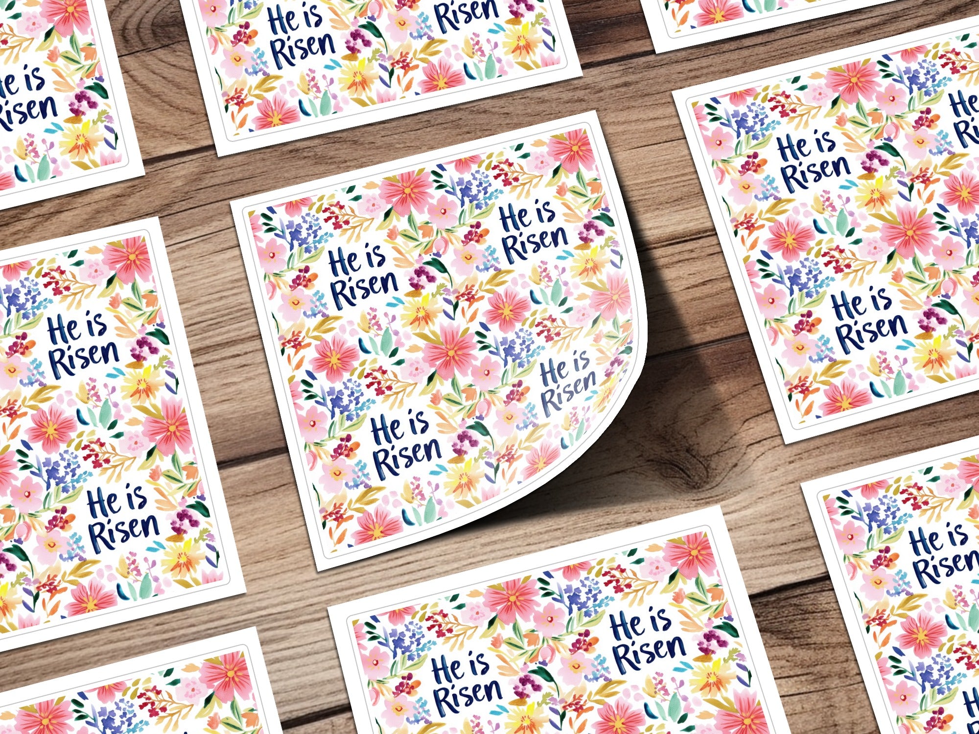 He is Risen Floral Design Inspirational Poster