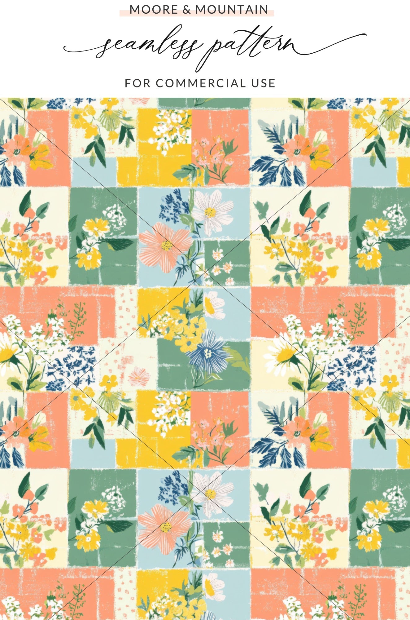 Moore & Mountain Seamless Pattern for Commercial Use