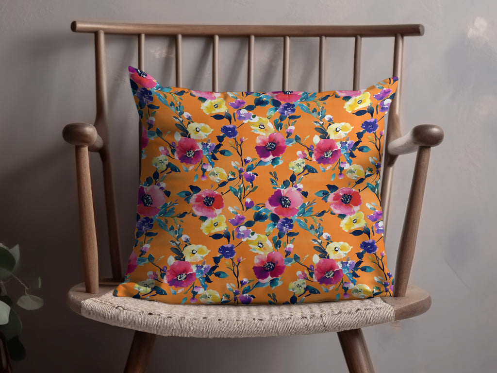 Vibrant Floral Pattern Decorative Pillow Product