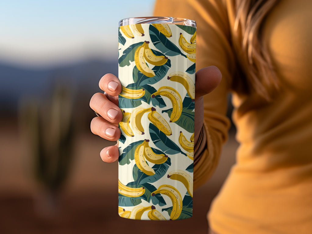 Banana Leaves Pattern Insulated Tumbler Cup