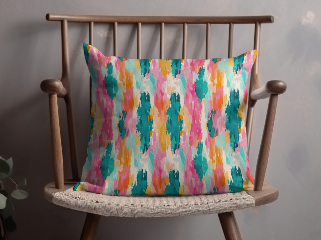 Colorful Abstract Pattern Throw Pillow for Cozy Decor
