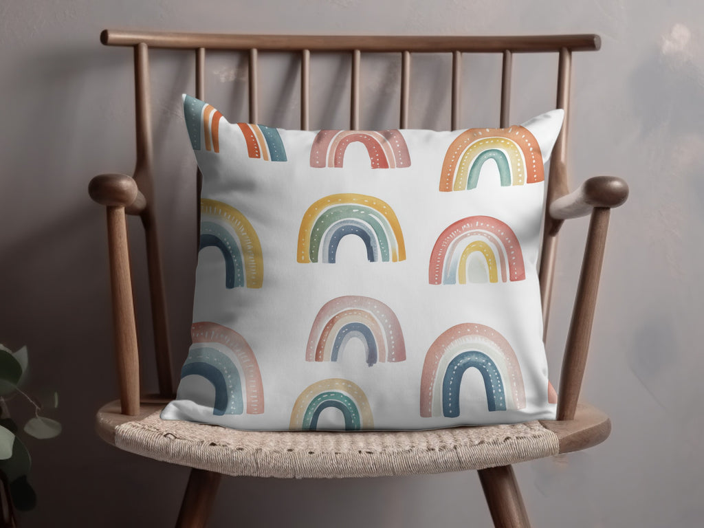 Colorful Rainbow Pattern Decorative Cushion Pillow