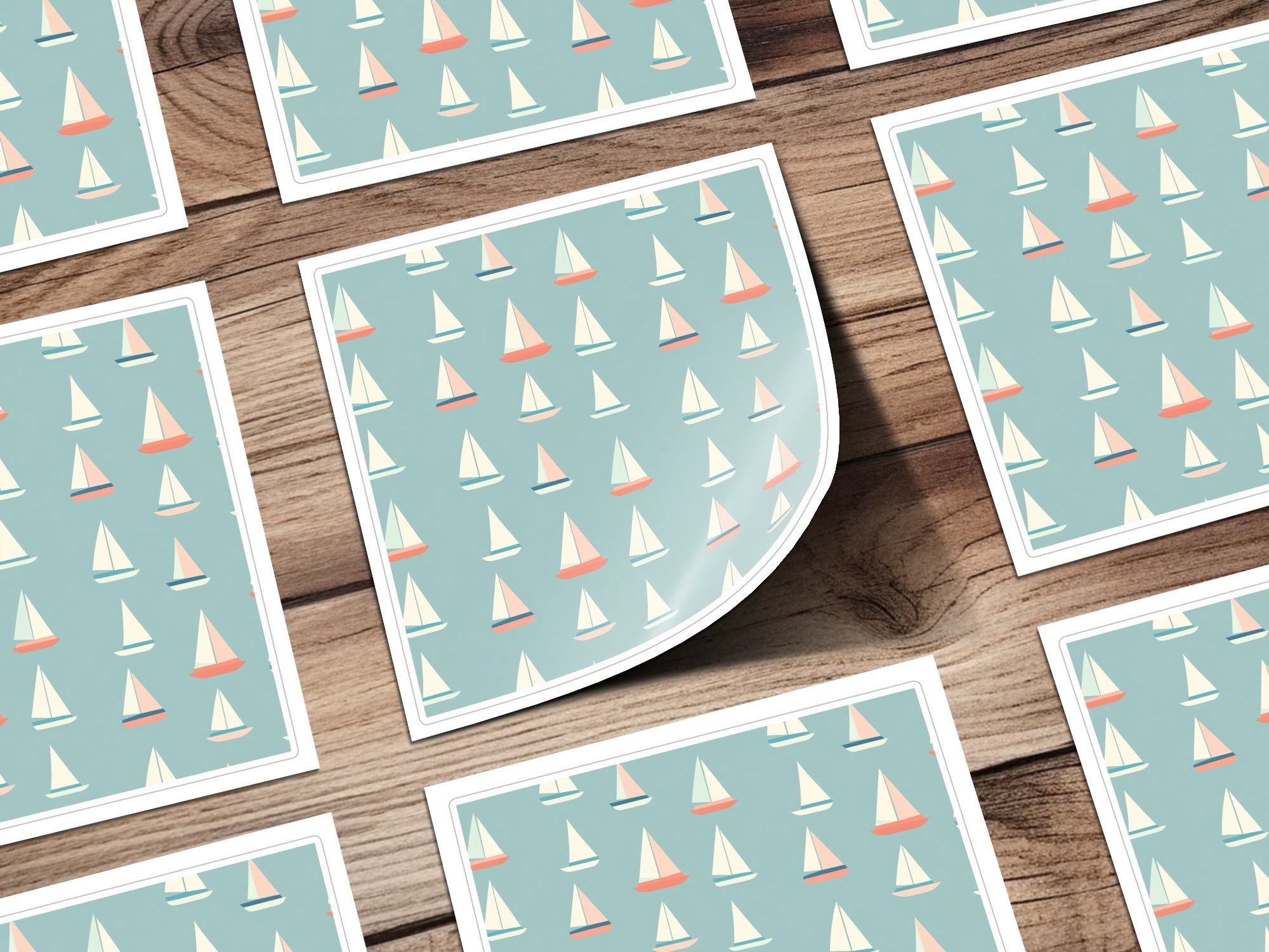 Nautical Sailboat Seamless Pattern Digital Paper, Coastal Design, Yacht Print, Ocean Theme, Fabric Design, Printable Background, Digital