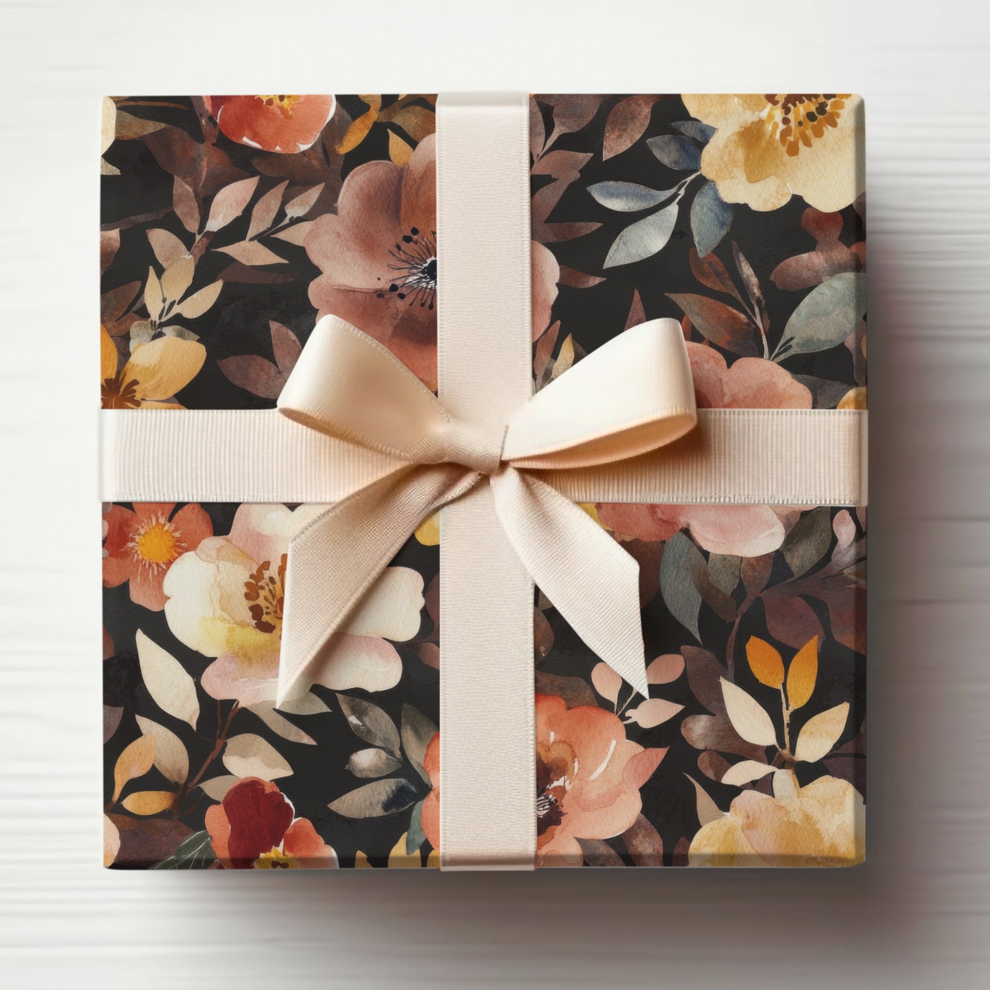 Elegant Floral Gift Box with Ribbon for Special Occasions