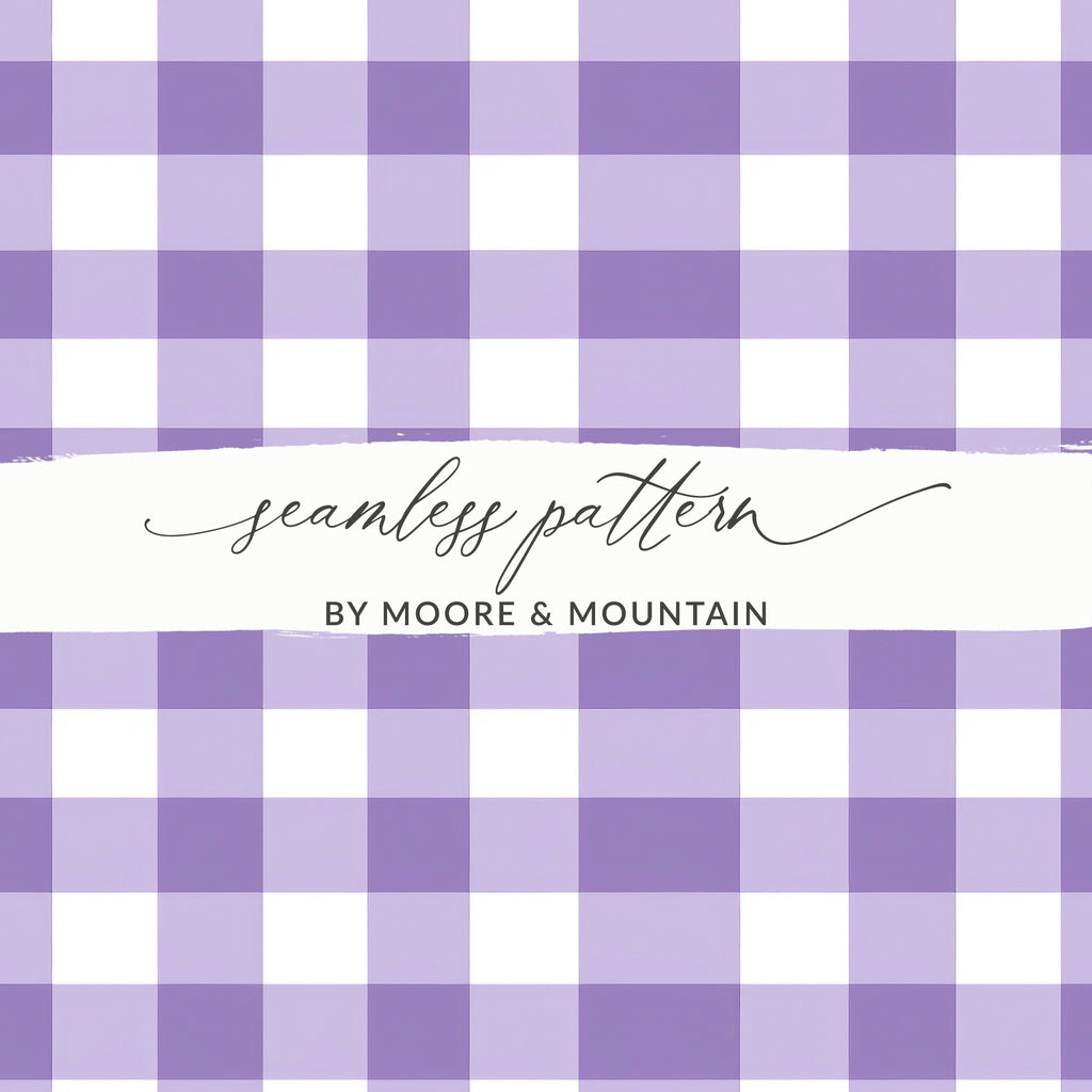 Purple Gingham Seamless Pattern by Moore & Mountain