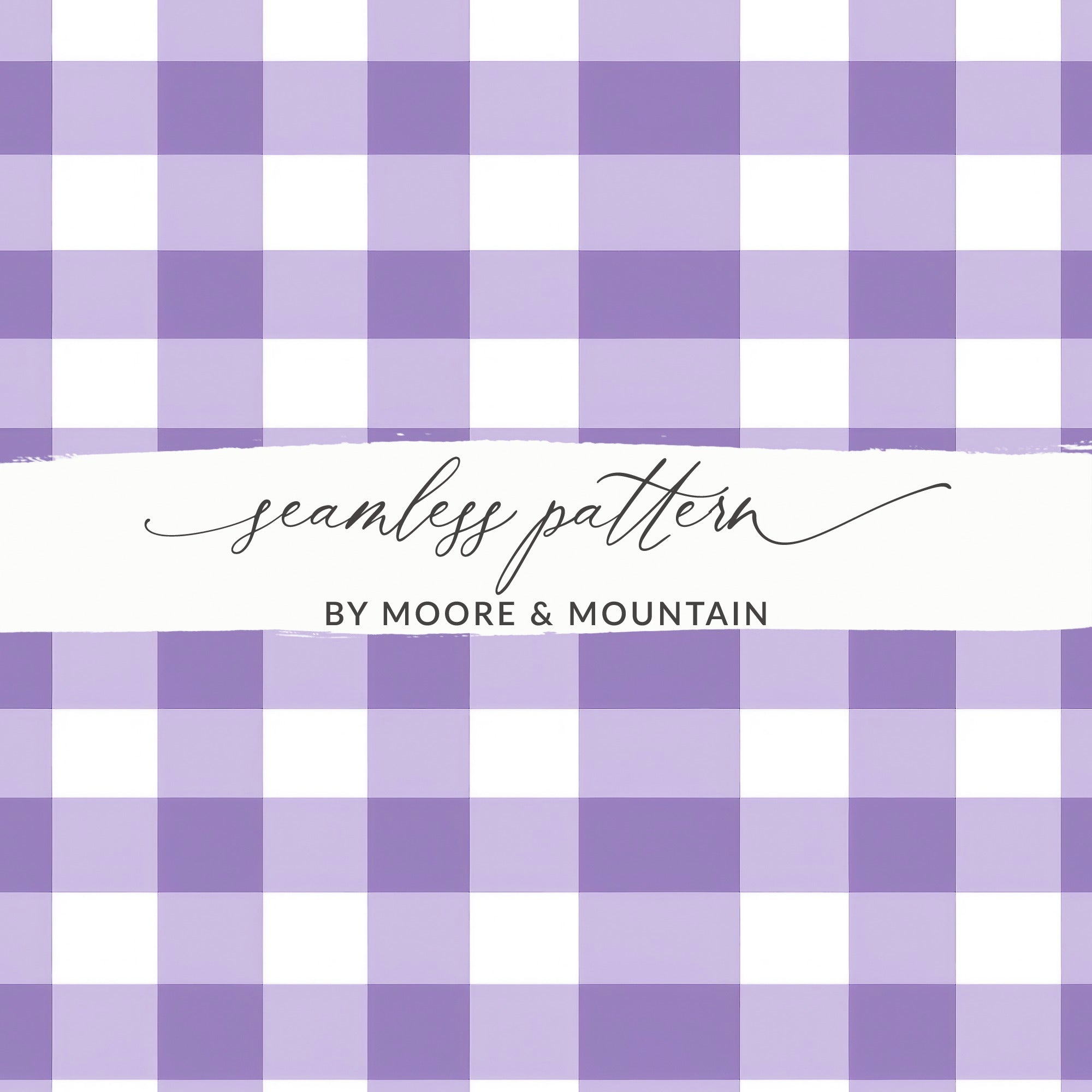 Purple Gingham Seamless Pattern by Moore & Mountain