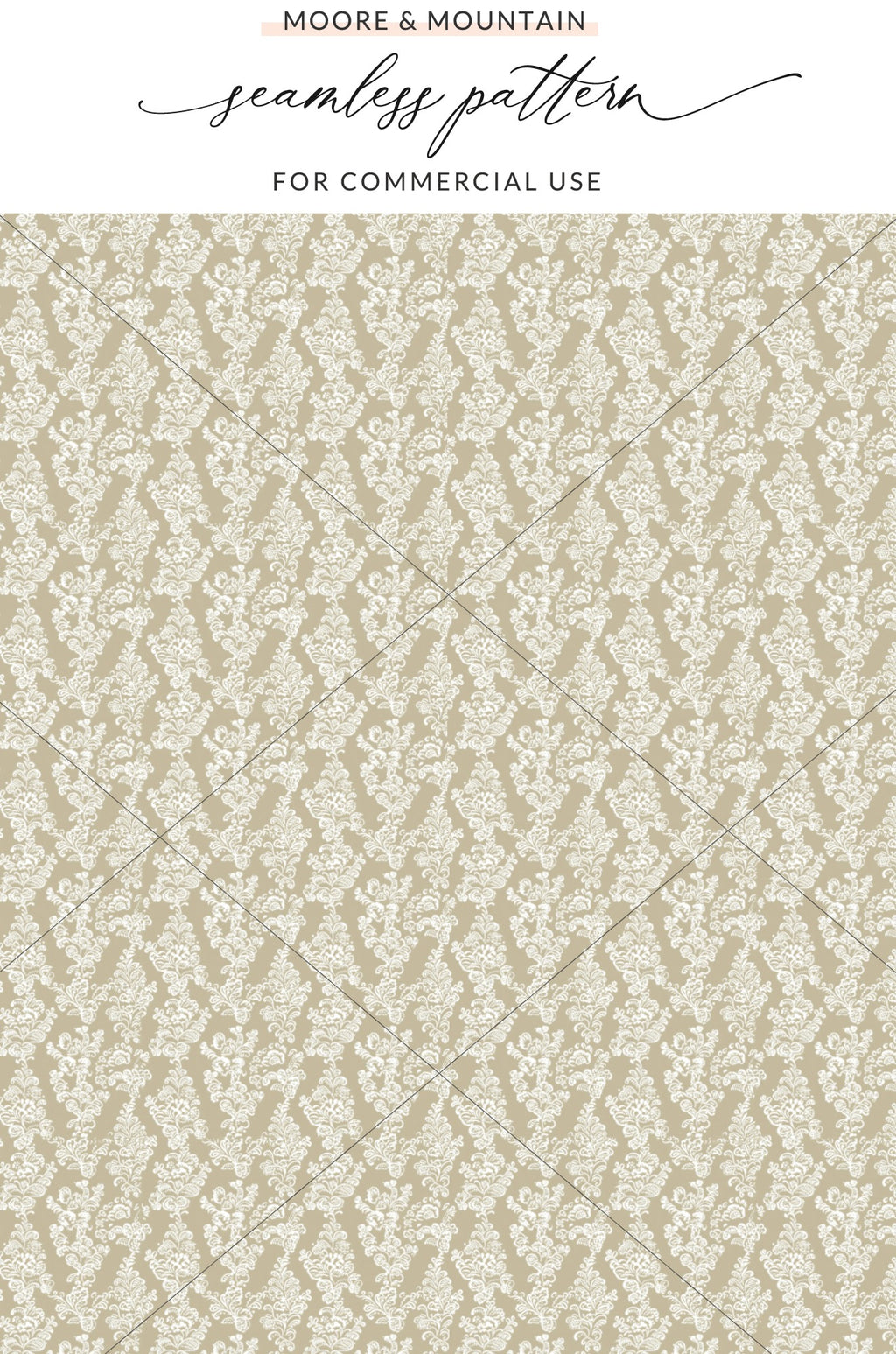 Beige and White Elegant Seamless Pattern Design