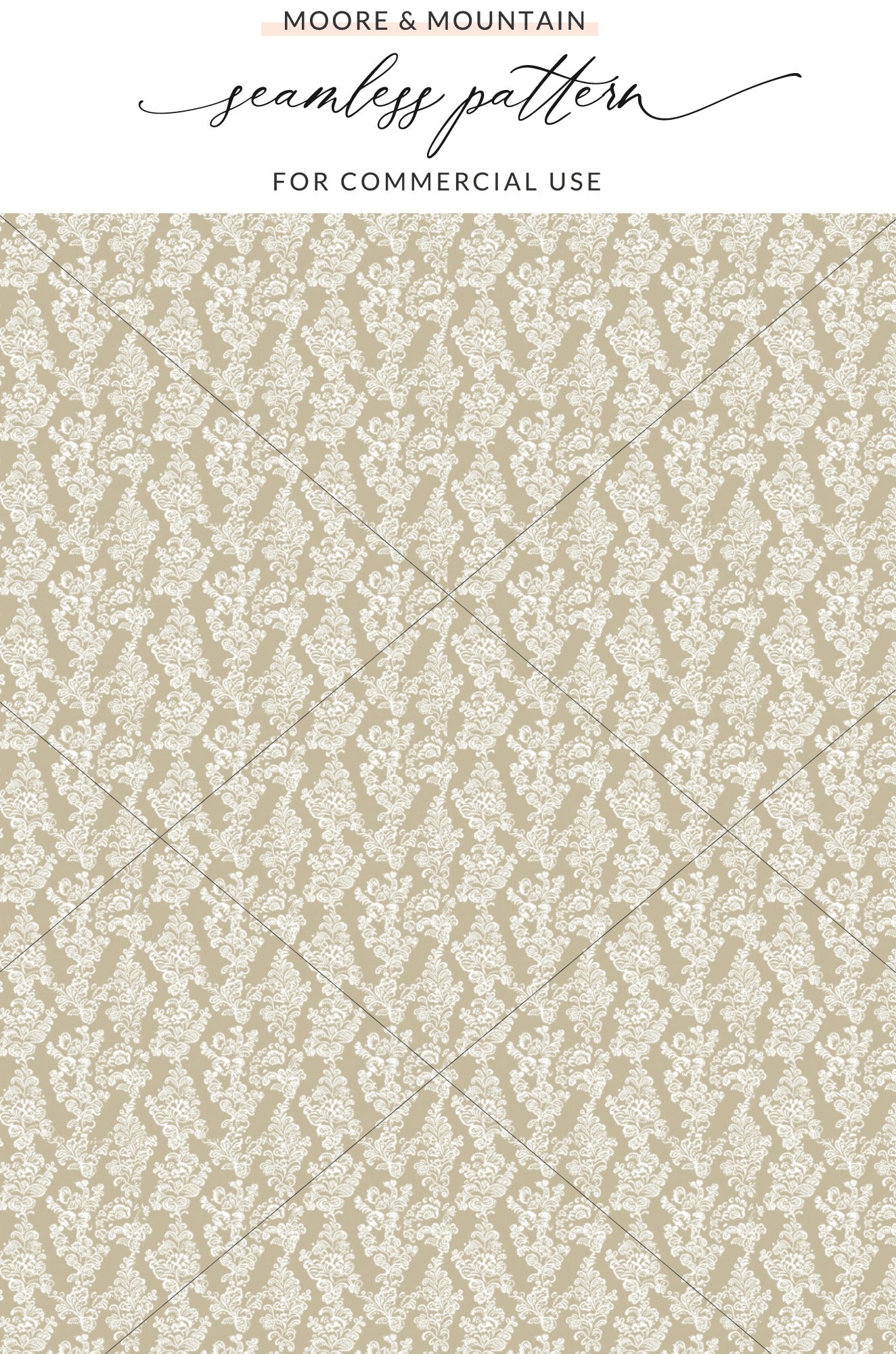 Beige and White Elegant Seamless Pattern Design