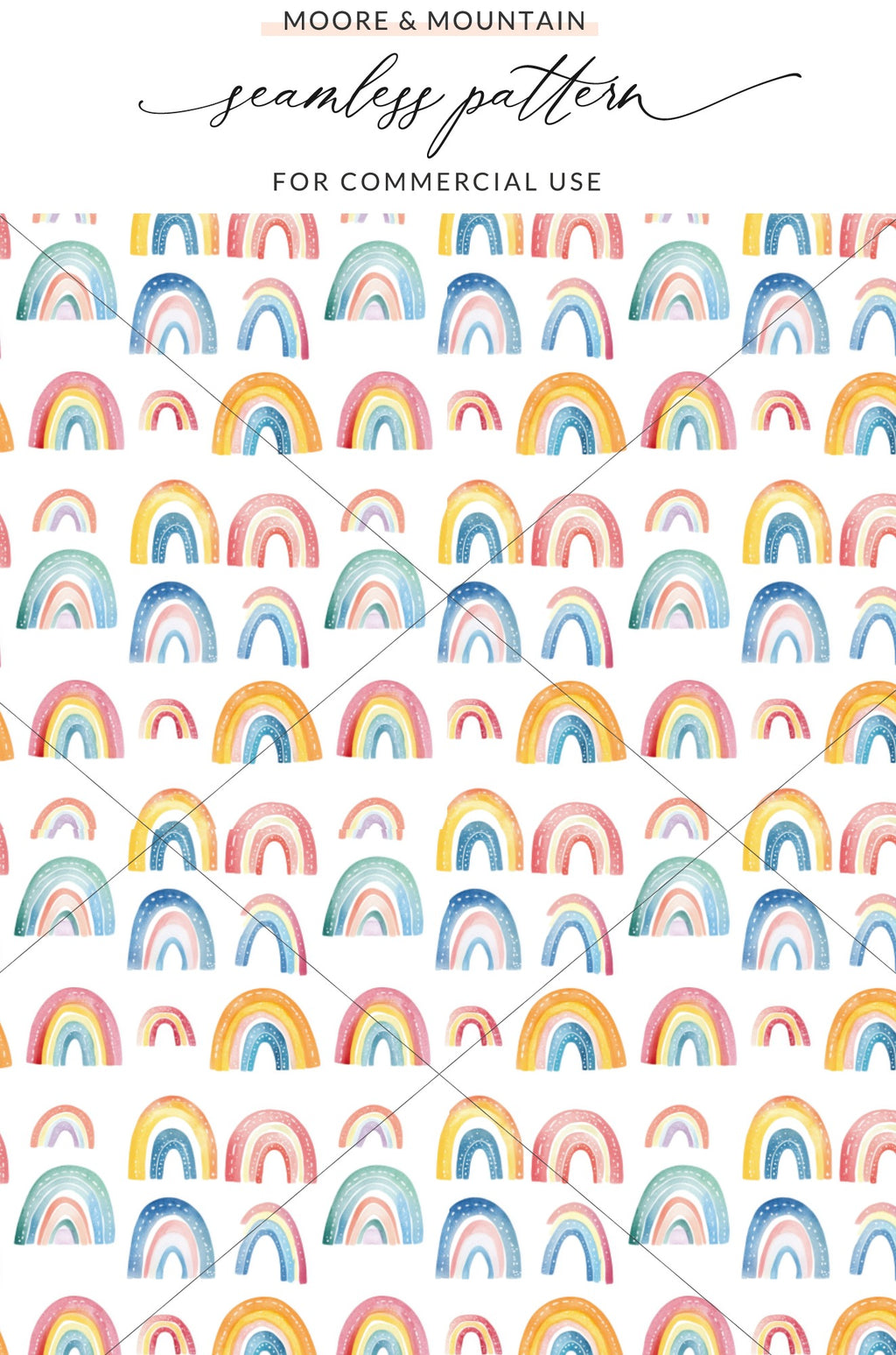 Colorful Rainbow Seamless Pattern for Commercial Use