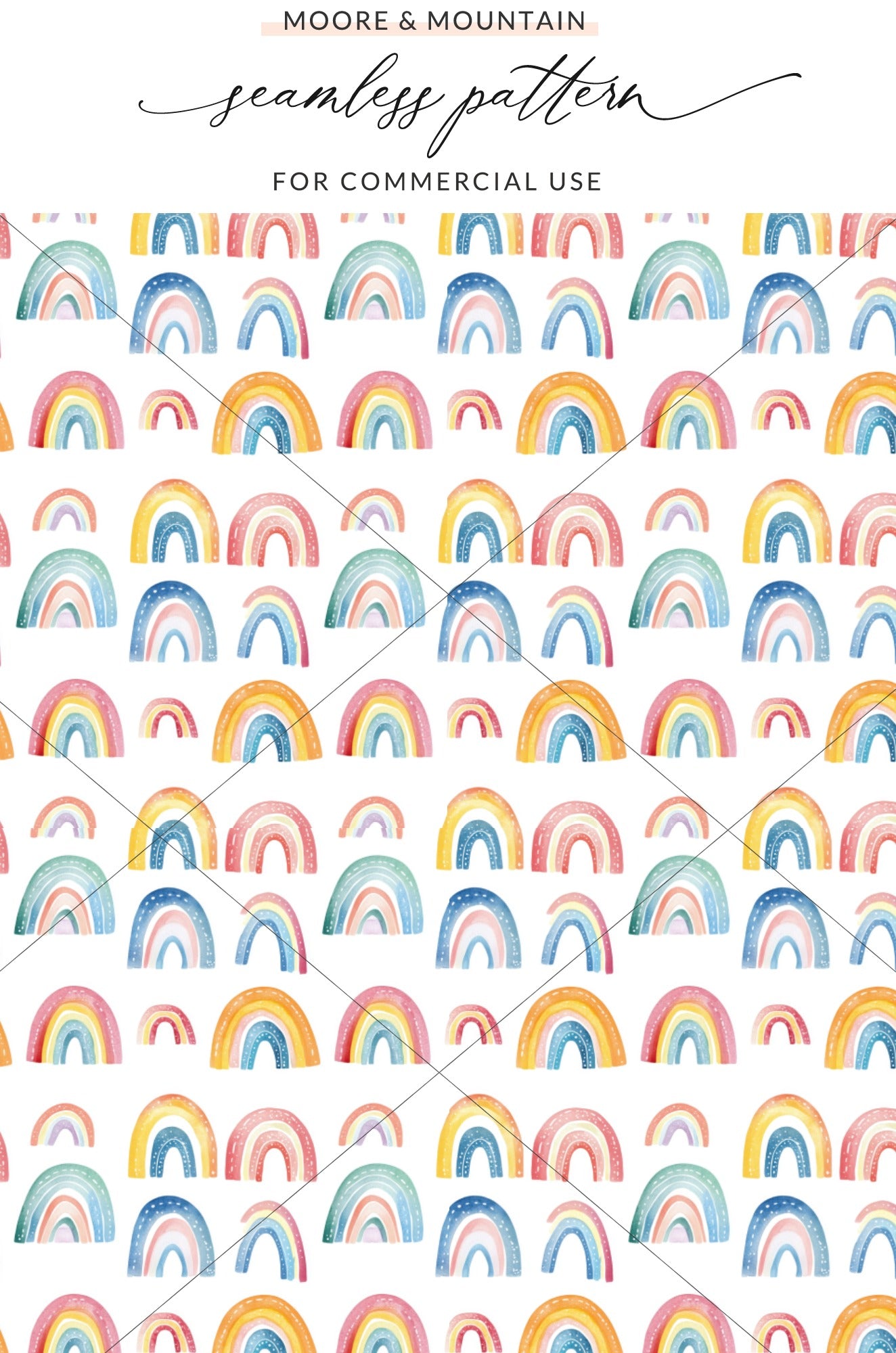 Colorful Rainbow Seamless Pattern for Commercial Use