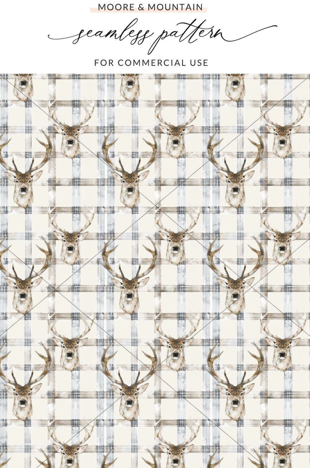 Moore & Mountain seamless pattern for commercial use