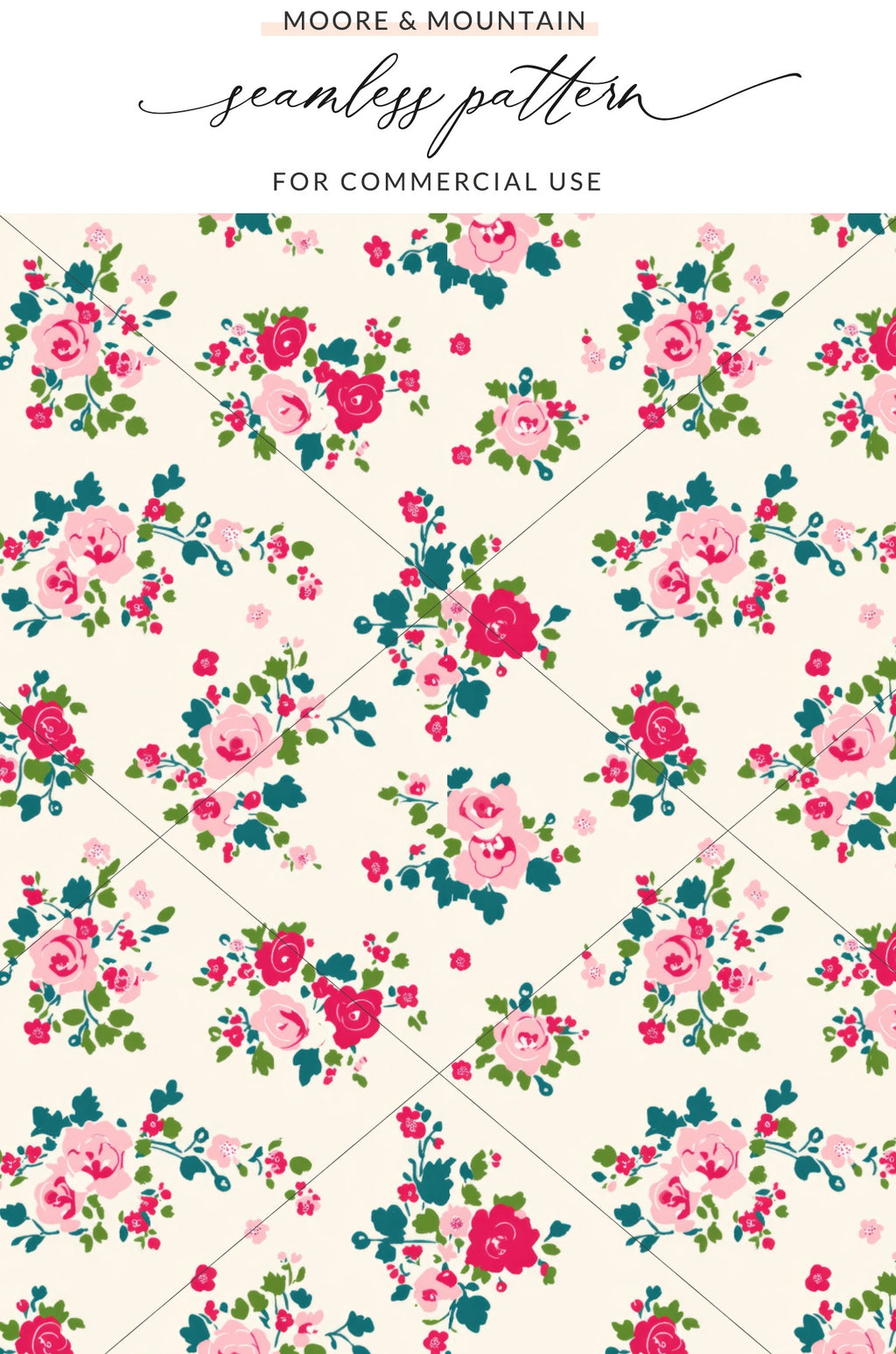 Colorful Floral Seamless Pattern for Commercial Use