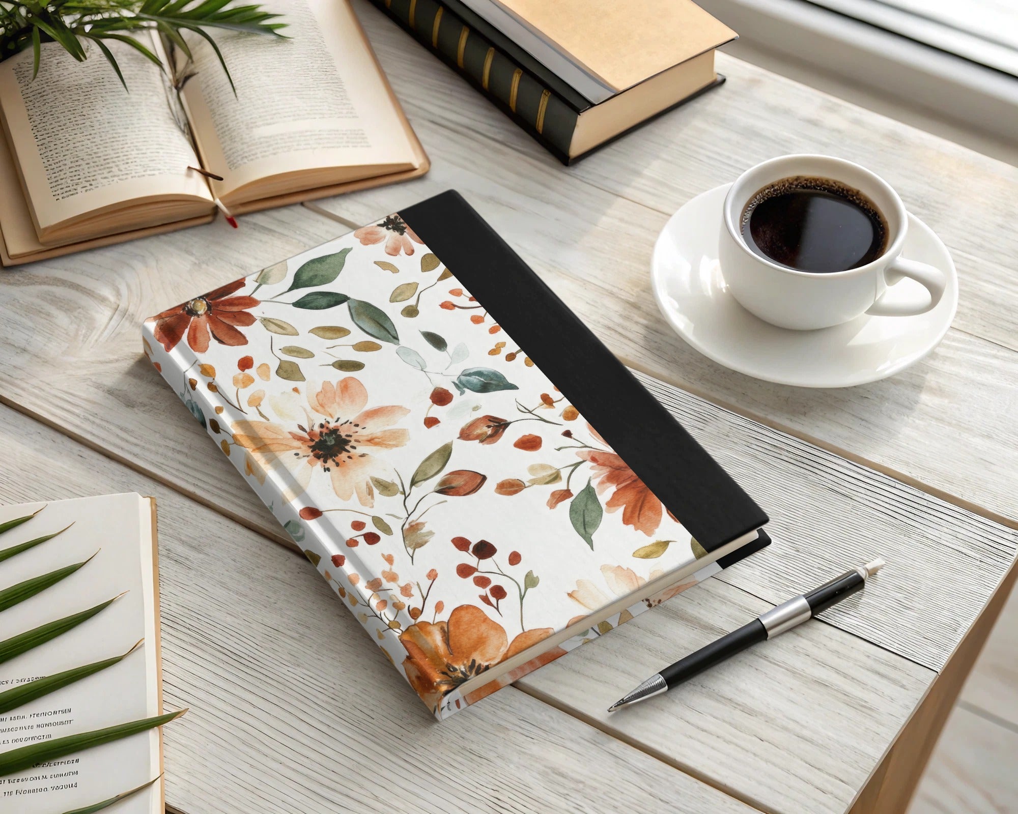 Floral Pattern Hardcover Notebook Perfect for Journaling