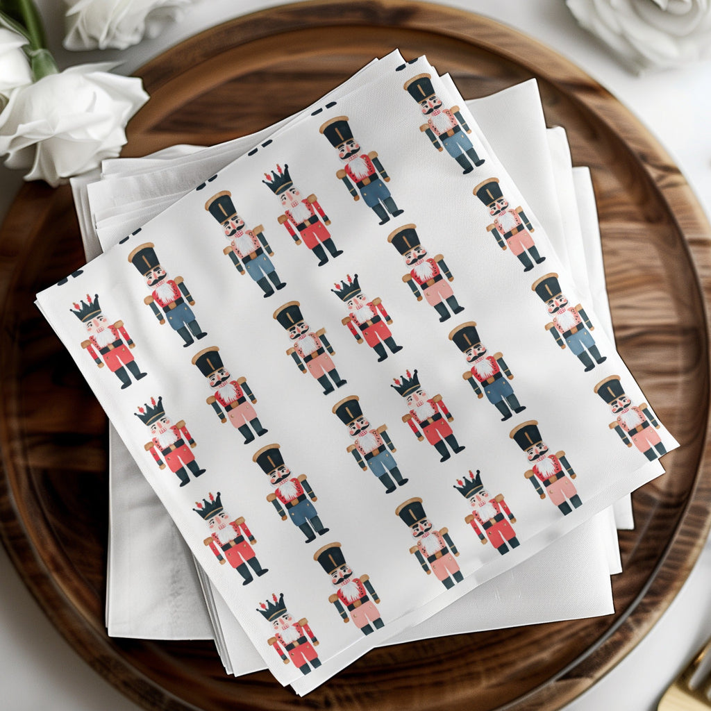 Festive Nutcracker Soldiers Watercolor Pattern Repeating Digital - Moore and Mountain