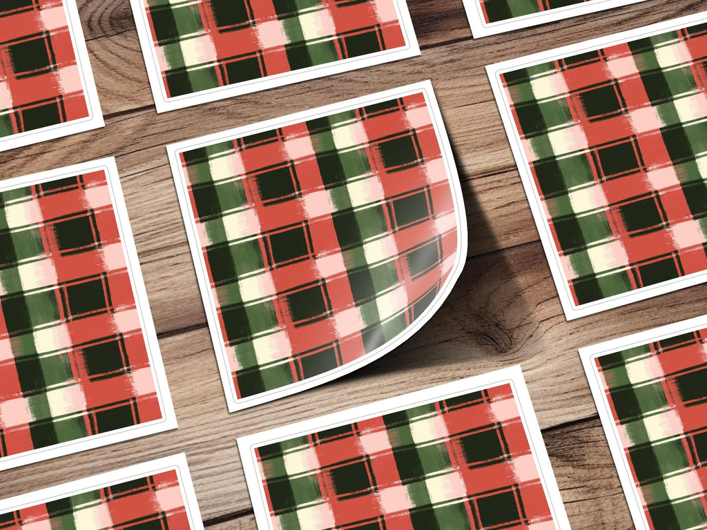 Festive Plaid Red Green Digital Download | Christmas Plaid Digital Image | Holiday Plaid Pattern | Printable Holiday Decor - Moore and Mountain