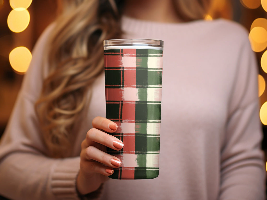 Festive Plaid Red Green Digital Download | Christmas Plaid Digital Image | Holiday Plaid Pattern | Printable Holiday Decor - Moore and Mountain