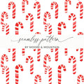 Festive Red and White Candy Canes Seamless Pattern Digital - Moore and Mountain