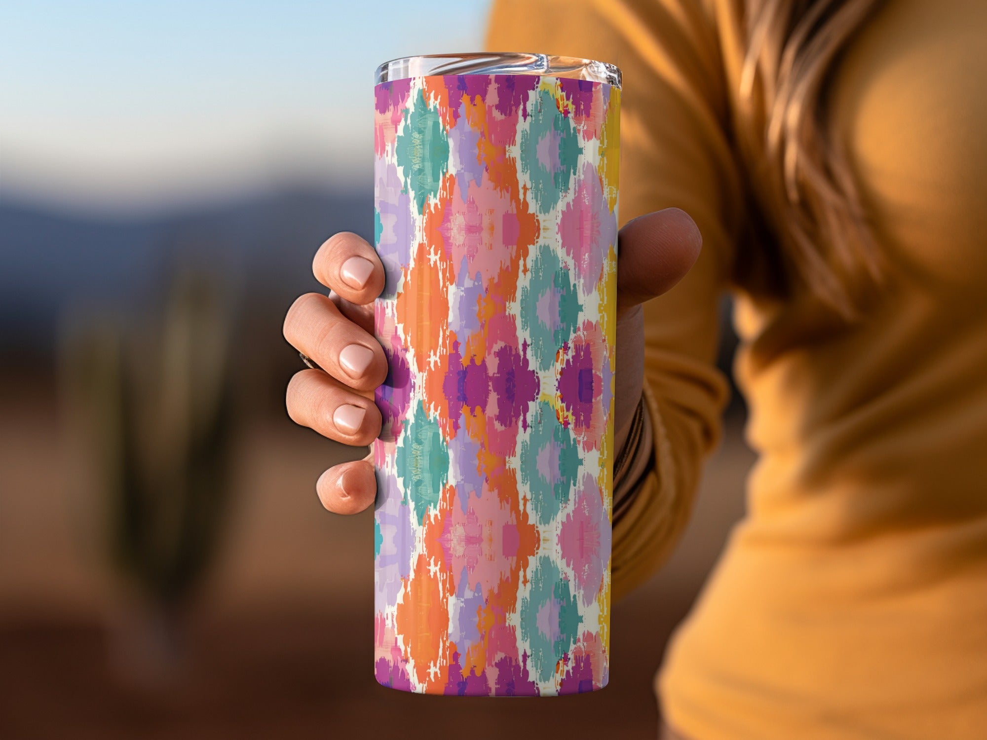 Colorful Abstract Pattern Insulated Tumbler Product