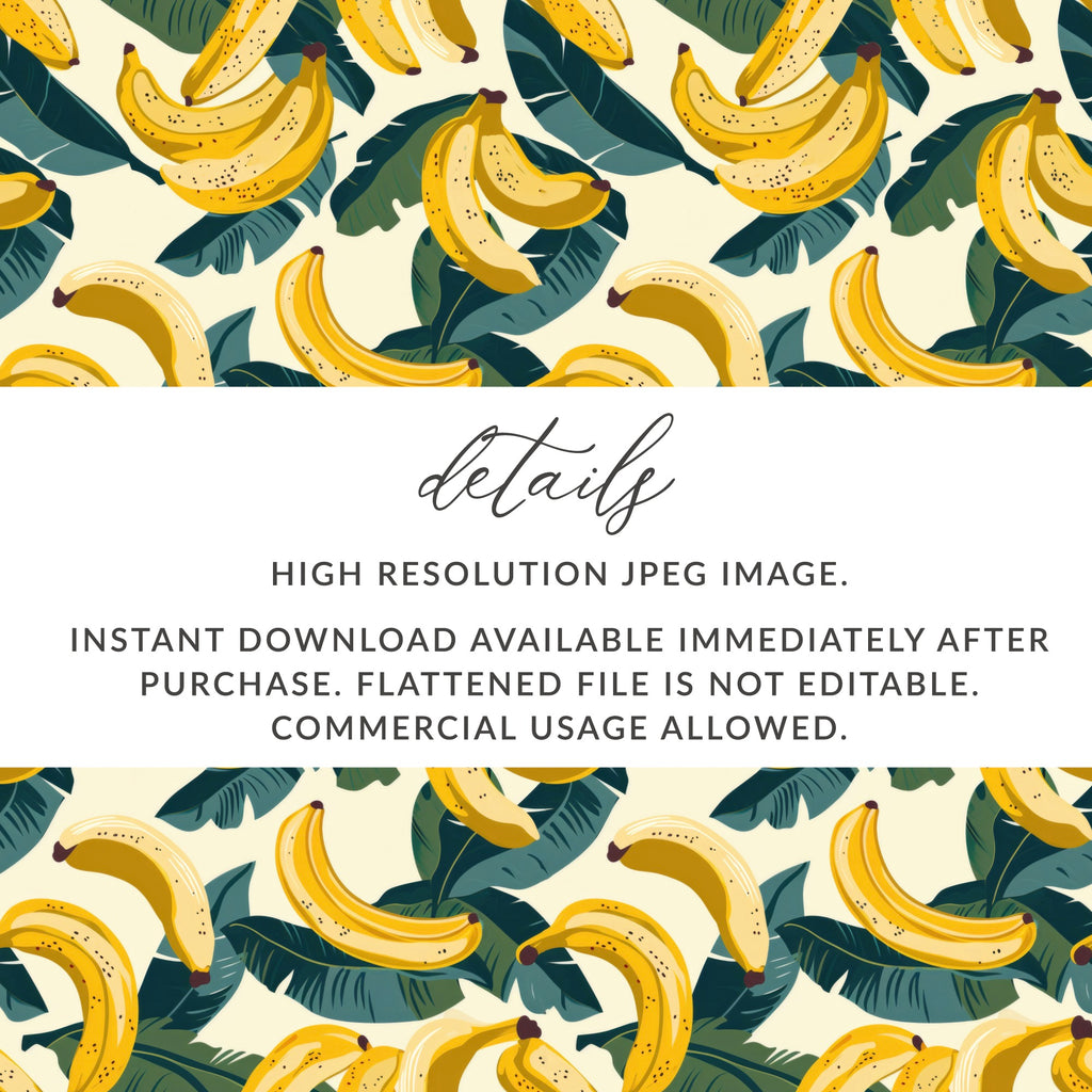 High Resolution Banana Pattern Instant Download File