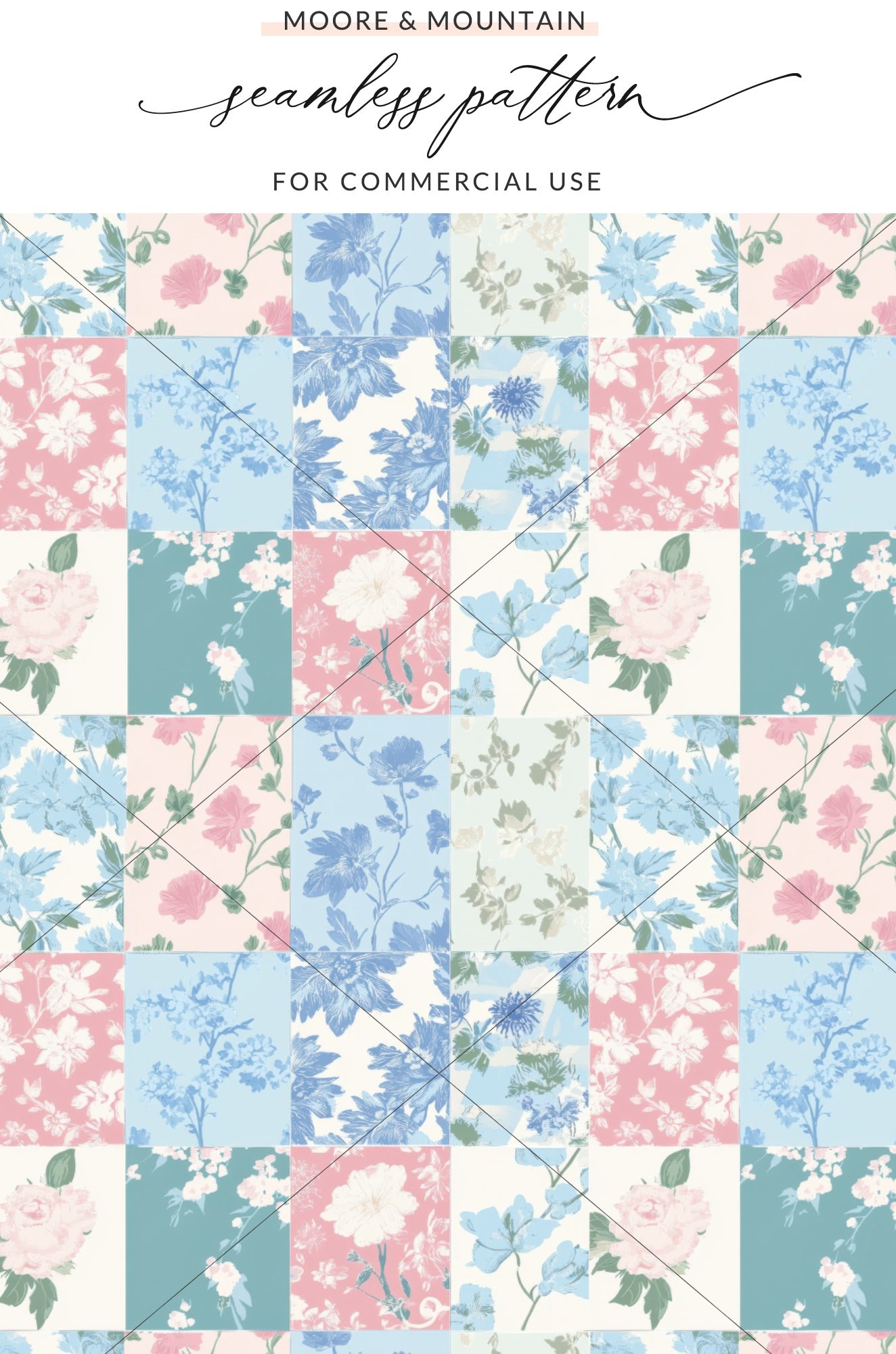 Moore & Mountain Seamless Pattern For Commercial Use