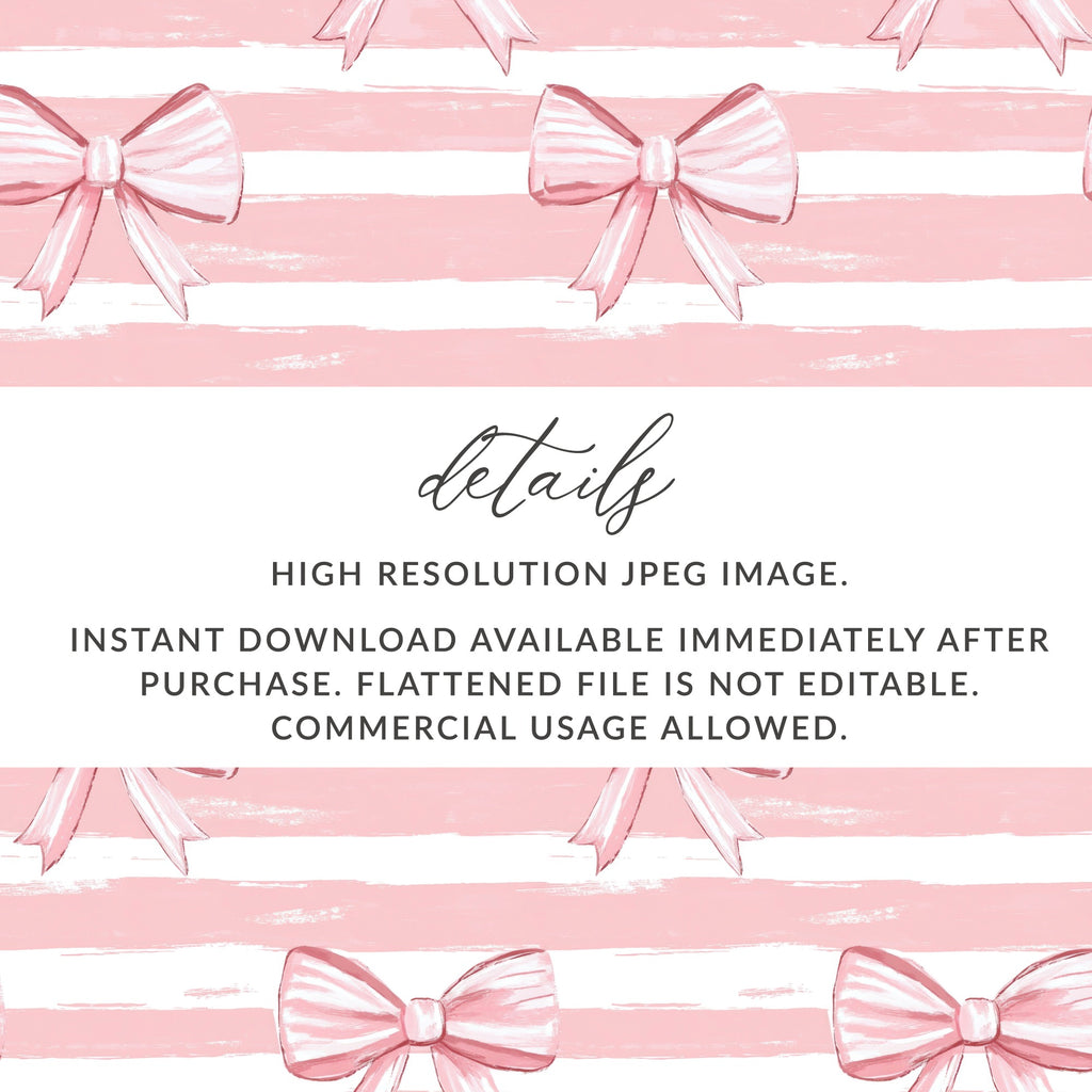 High Resolution Pink Bow on Striped Background Download