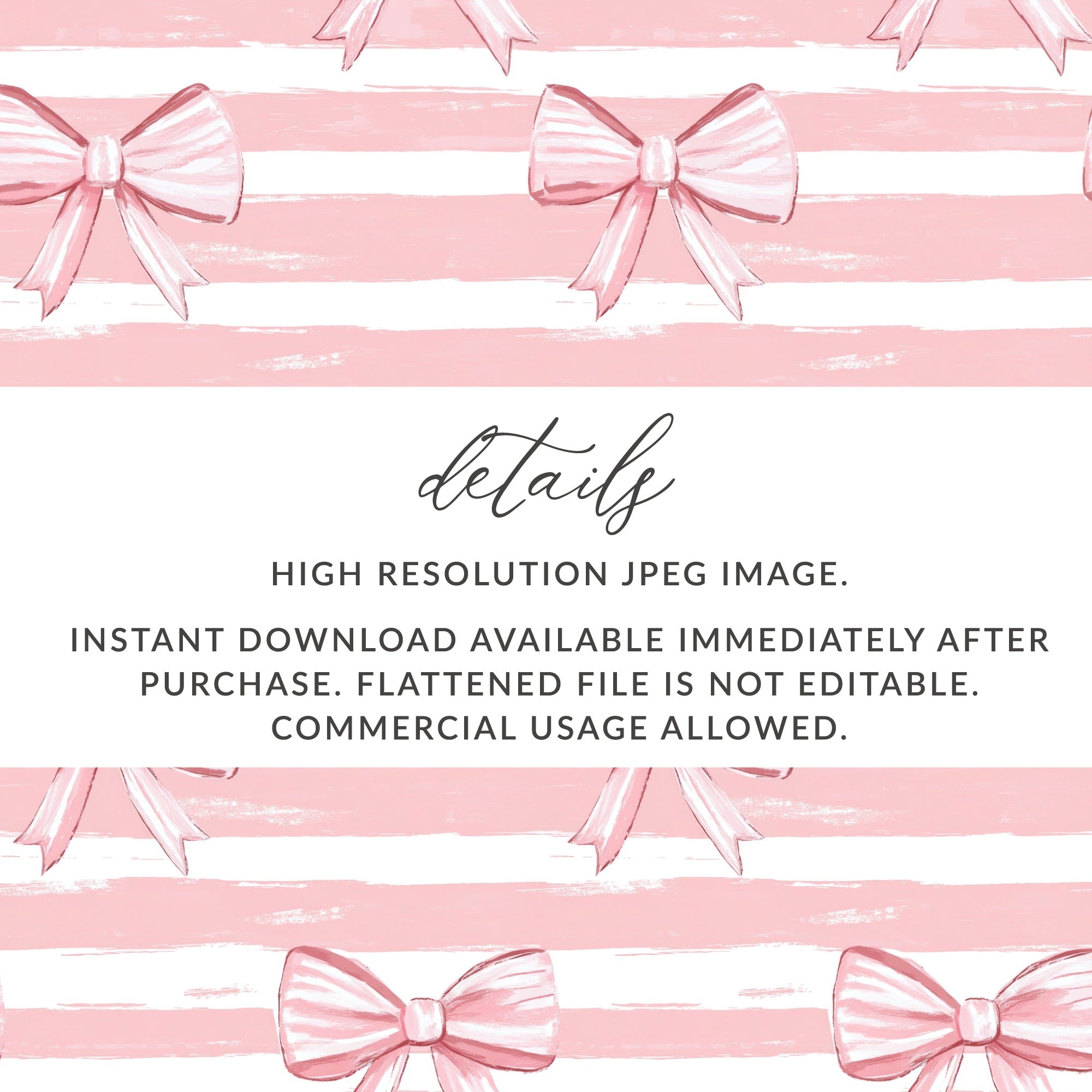 High Resolution Pink Bow on Striped Background Download