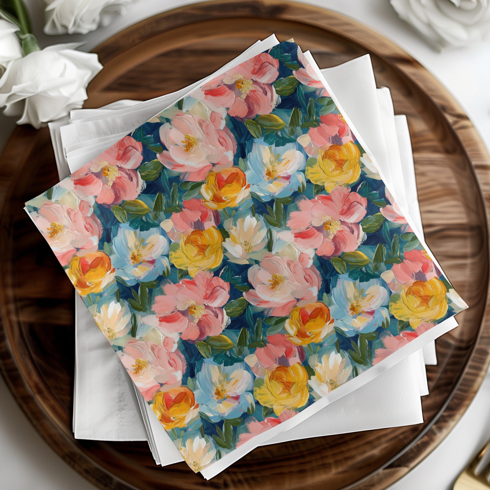 Fine Art Abstract Painted Floral Pattern for Spring Design - Moore and Mountain