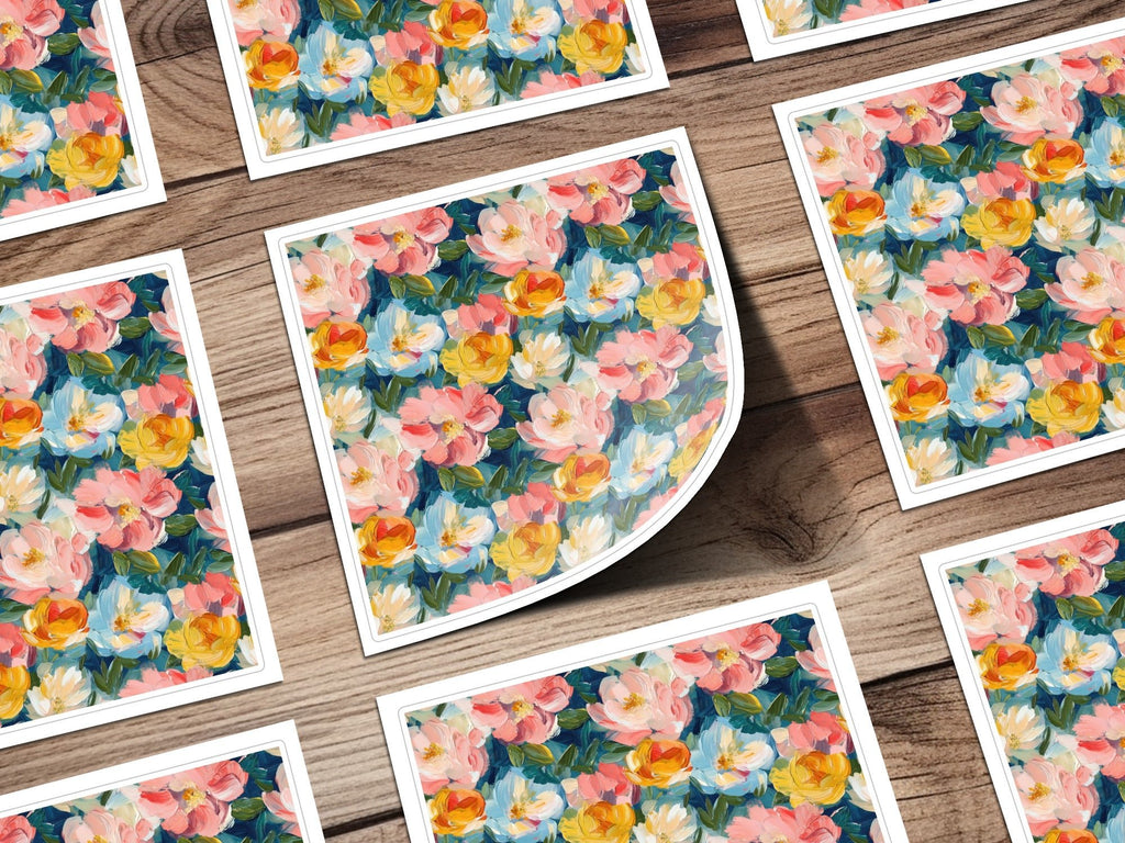 Fine Art Abstract Painted Floral Pattern for Spring Design - Moore and Mountain