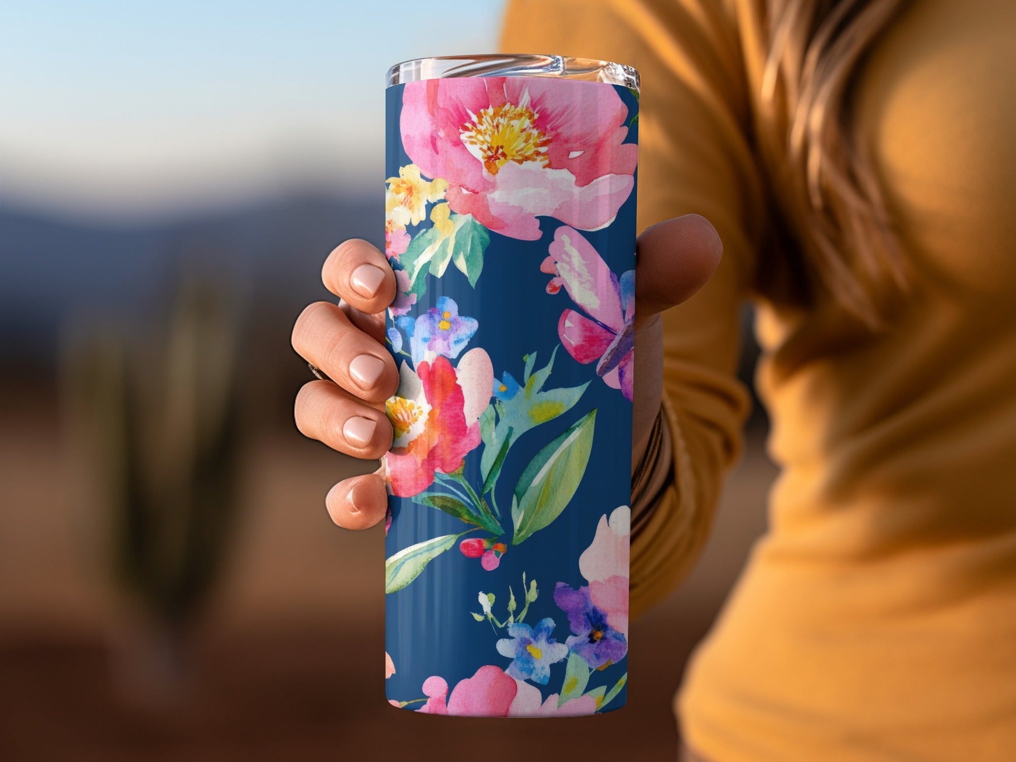 Floral Butterfly Seamless Digital, Watercolor Flowers Pattern, Fabric Design, Scrapbooking Paper, Navy Background, Digital Paper - Moore and Mountain