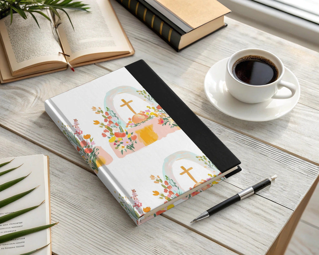 Floral Cross Digital Paper, Seamless Pattern Design, Christian Easter Spring Background, Scrapbooking Fabric Design, Digital Files - Moore and Mountain