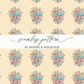 Floral Cross Seamless Pattern Digital, Easter Digital Paper, Religious Fabric Design, Christian Pattern Download, Church Digital - Moore and Mountain