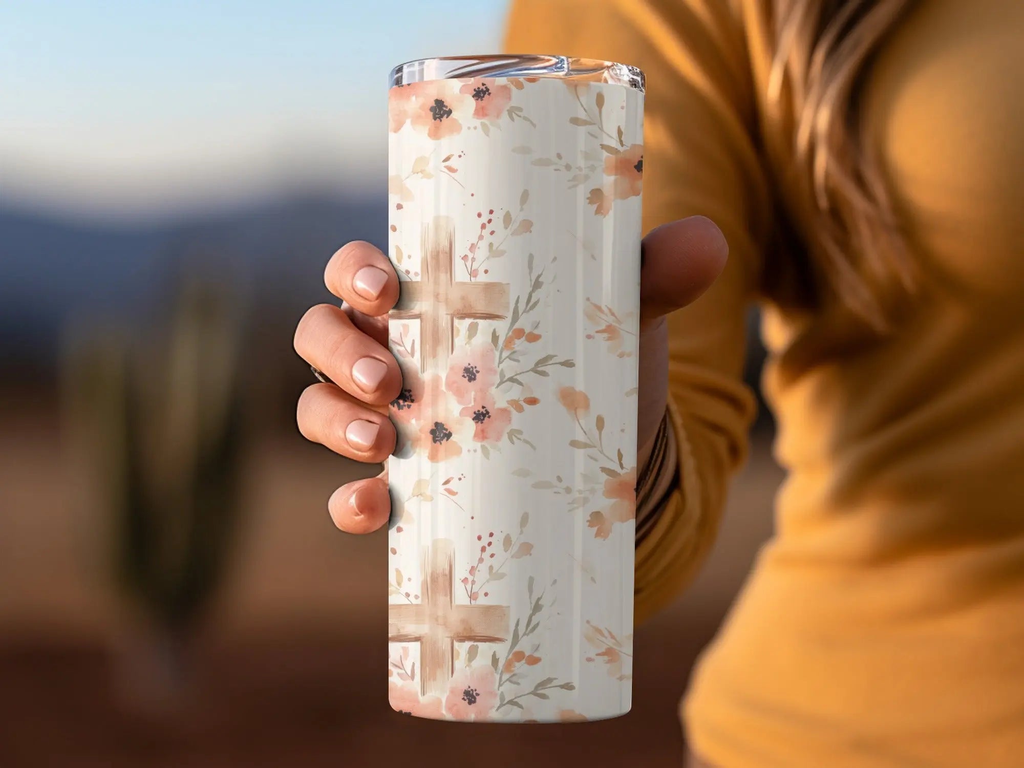 Floral Cross Seamless Pattern, Digital Paper Pack, Watercolor Flowers, Religious Backgrounds, JPEG Files, Digital Scrapbooking - Moore and Mountain