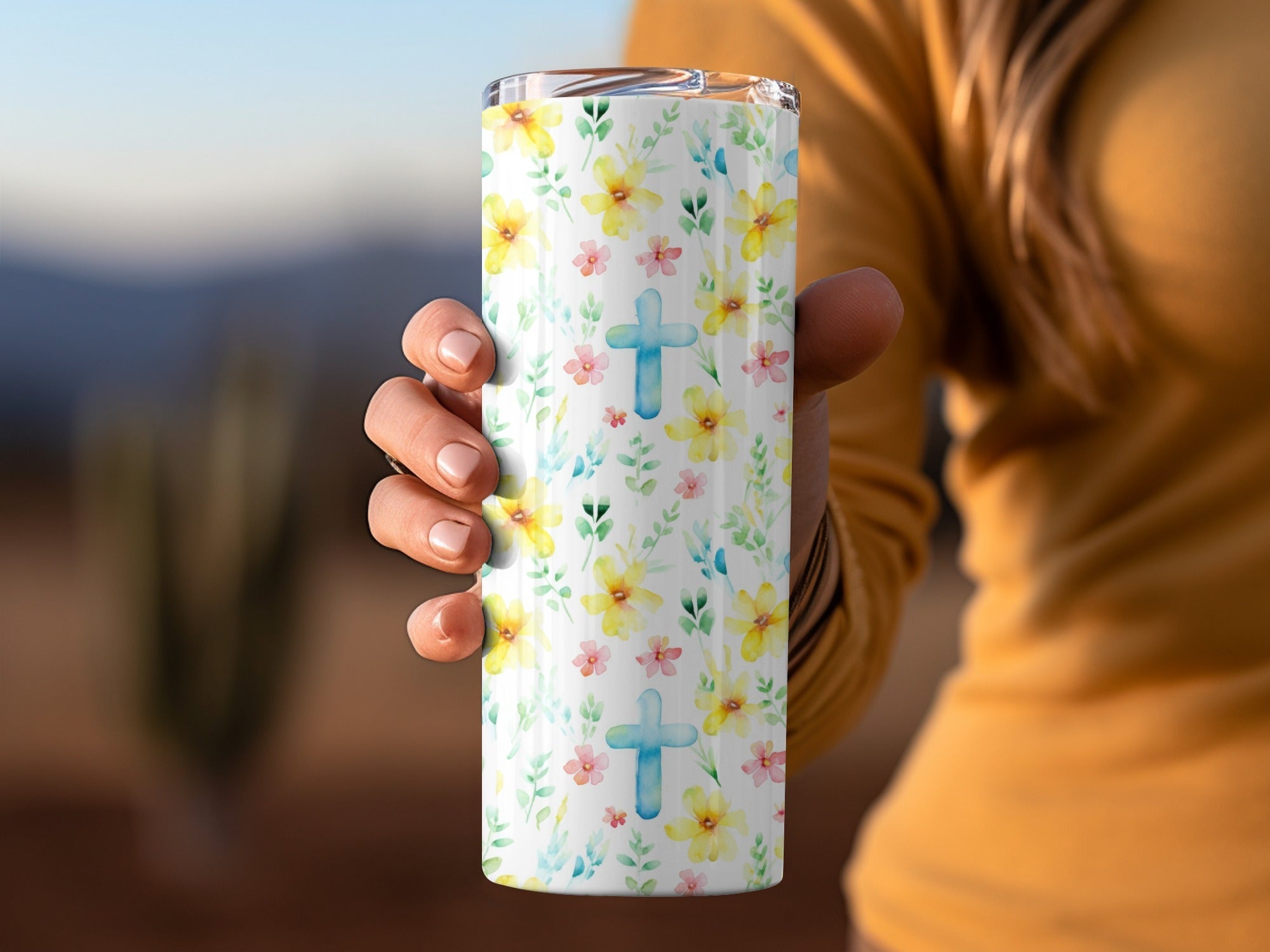 Floral Cross Seamless Pattern Digital Paper, Watercolor Flowers, Easter Design, Religious Fabric Print, Pastel Spring Background - Moore and Mountain