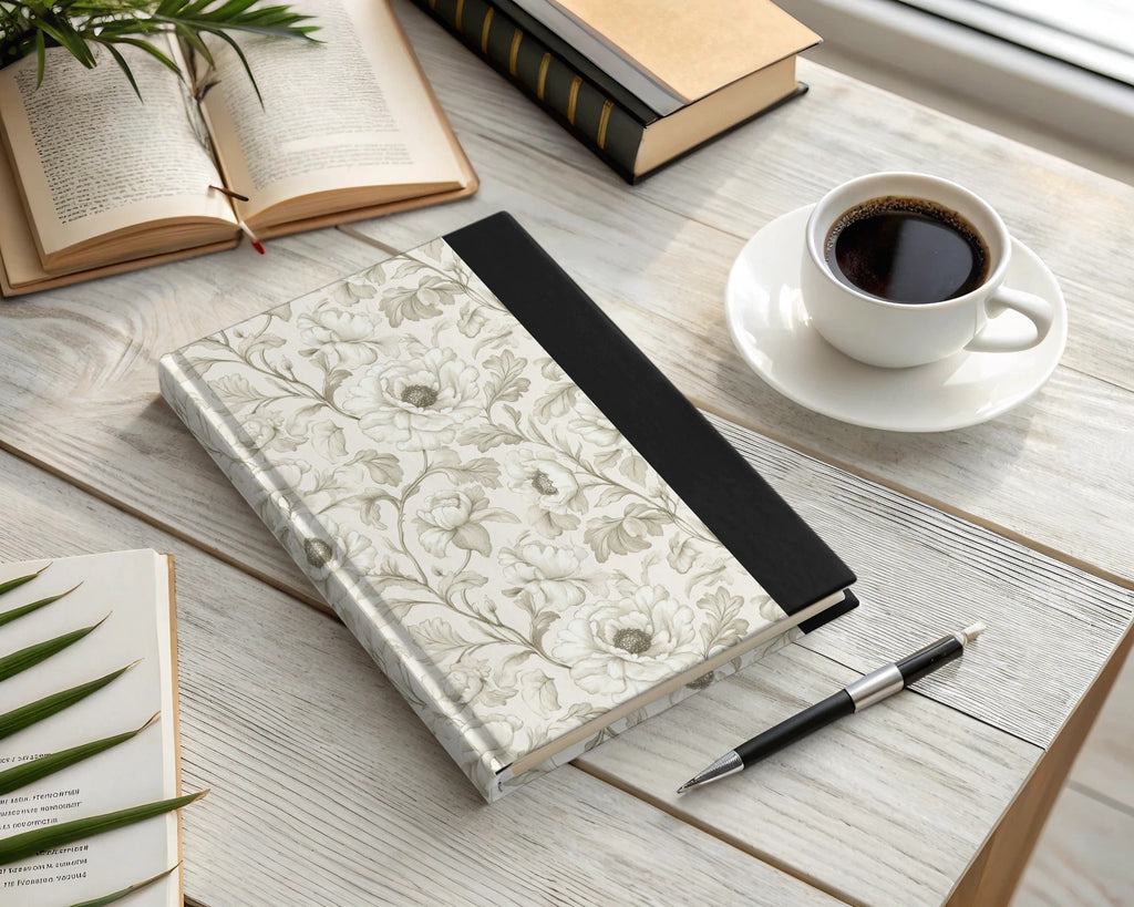 Floral Digital Paper, Peony Seamless Pattern, Beige Printable Paper, Flower Digital Background, Elegant Pattern, Digital Download - Moore and Mountain