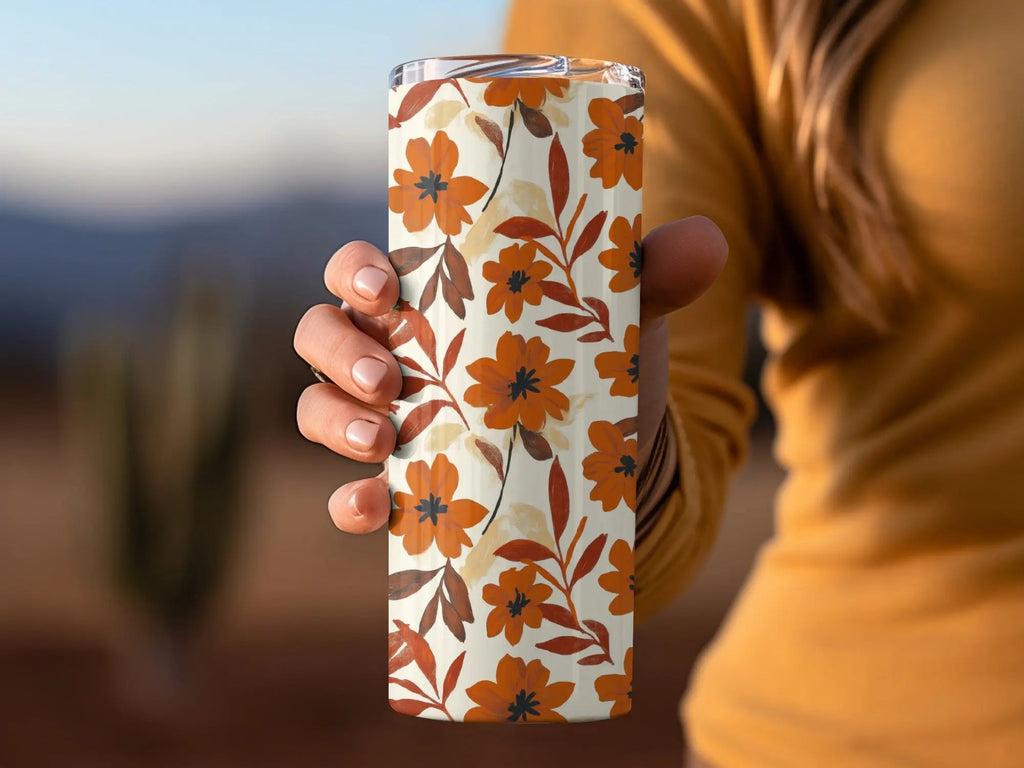 Floral Digital Paper, Seamless Flower Pattern, Autumn Digital Paper, Digital Fabric Pattern, Botanical Design, Scrapbook Paper - Moore and Mountain